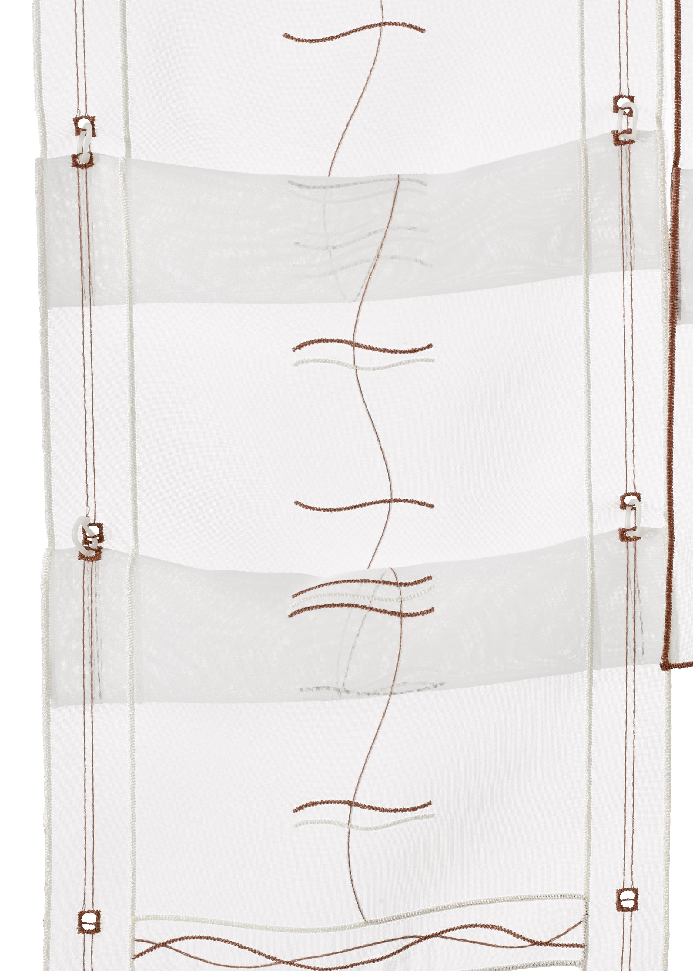 Gardine, transparent, (1 Weckbrodt Shop Hochraff, im Scheibengardine Online Stickerei, Voile, »Selina«, Raffung bestickt, St.), OTTO