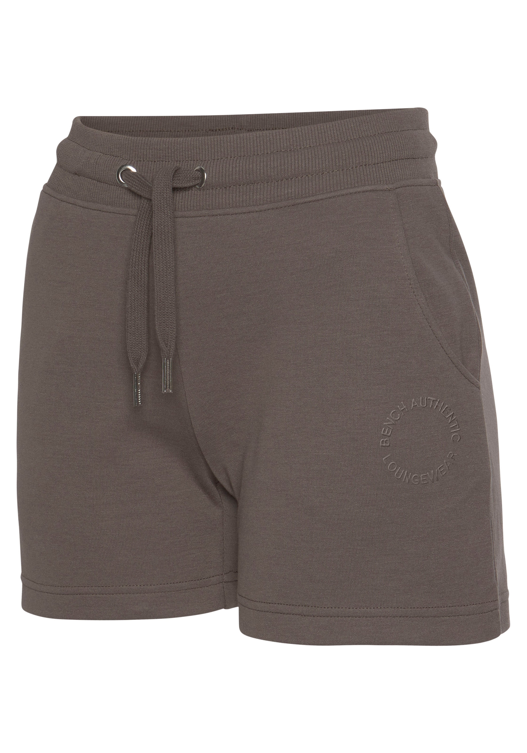 Bench. Loungewear Sweatshorts, mit Logostickerei und seitlichen Taschen, Loungewear