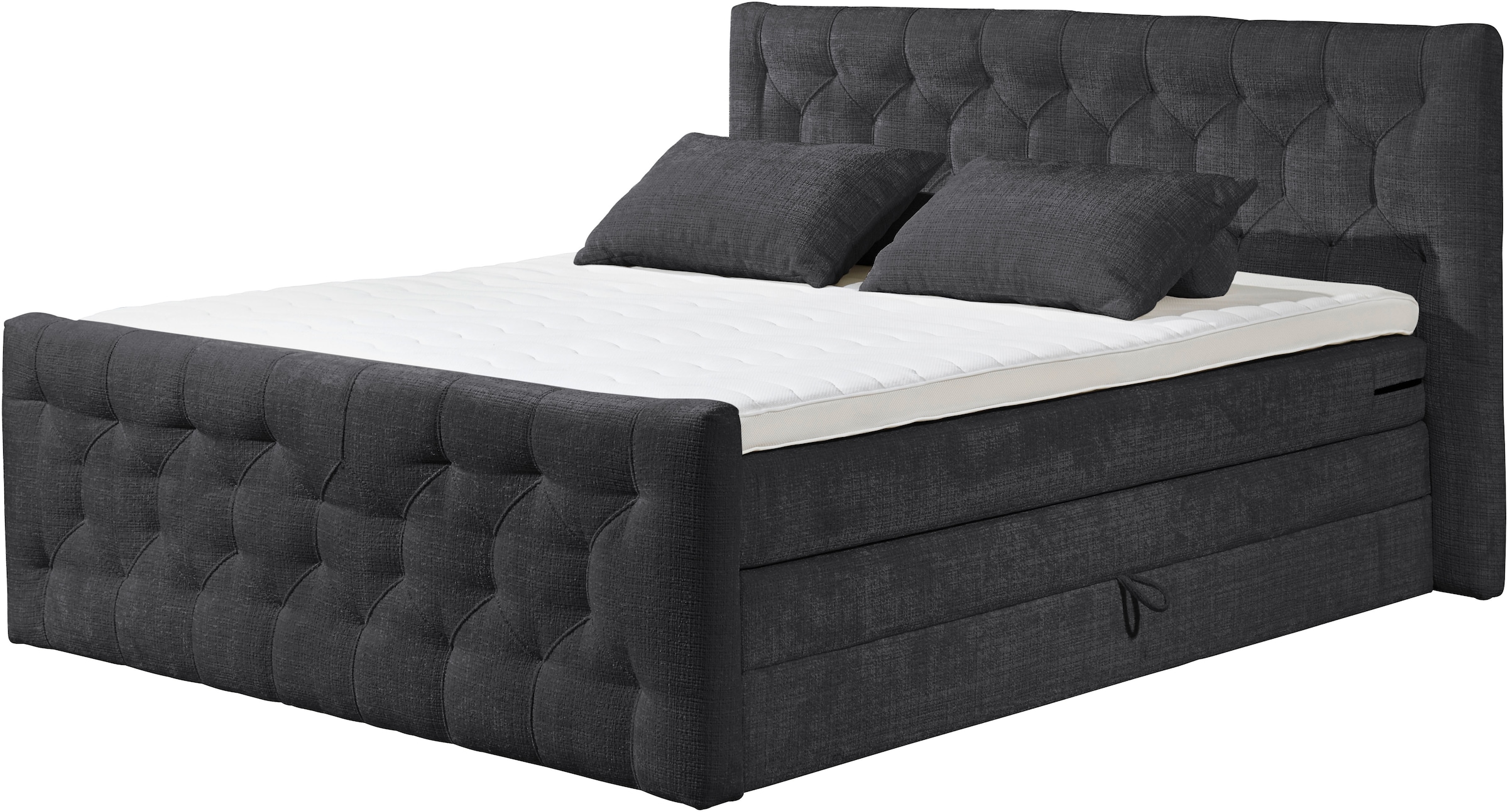 ED EXCITING DESIGN Boxspringbett »"Cashfield", OTTOs Choice! Topseller inkl. zwei Bettkästen & Topper«, erhältlich in den Größen 160x200cm und 180x200cm