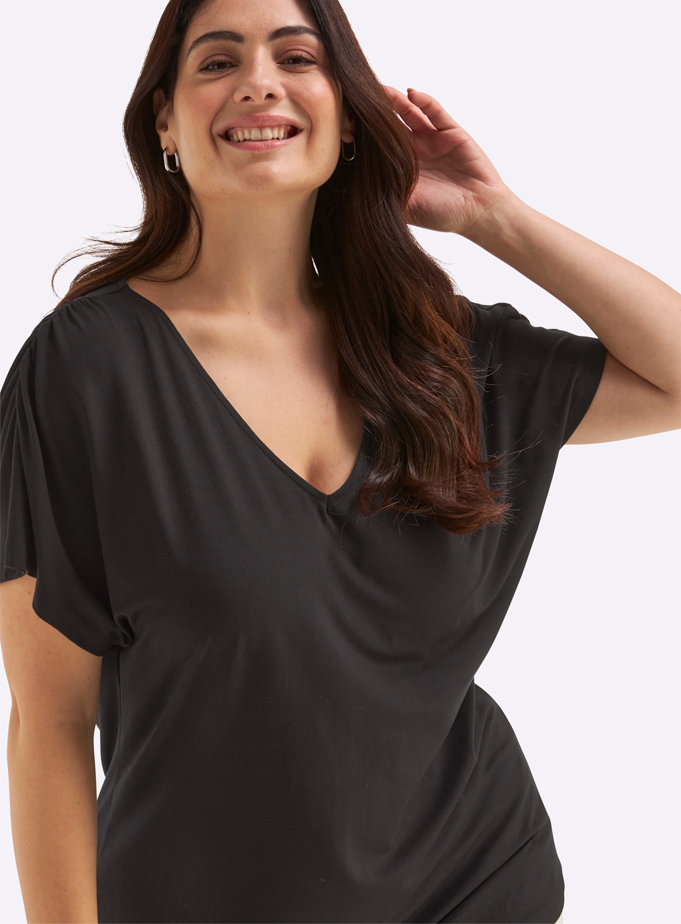 Sheego T-Shirt »Halbarmshirt« 1