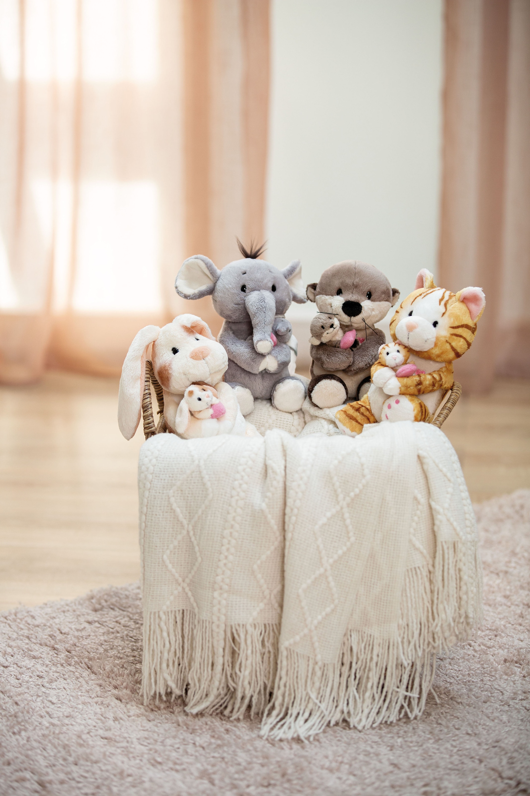 Nici Kuscheltier »Little & Me, Elefant 20 cm mit Kind 6 cm« 2in1: Kuscheltier Mama mit Kuscheltier Baby