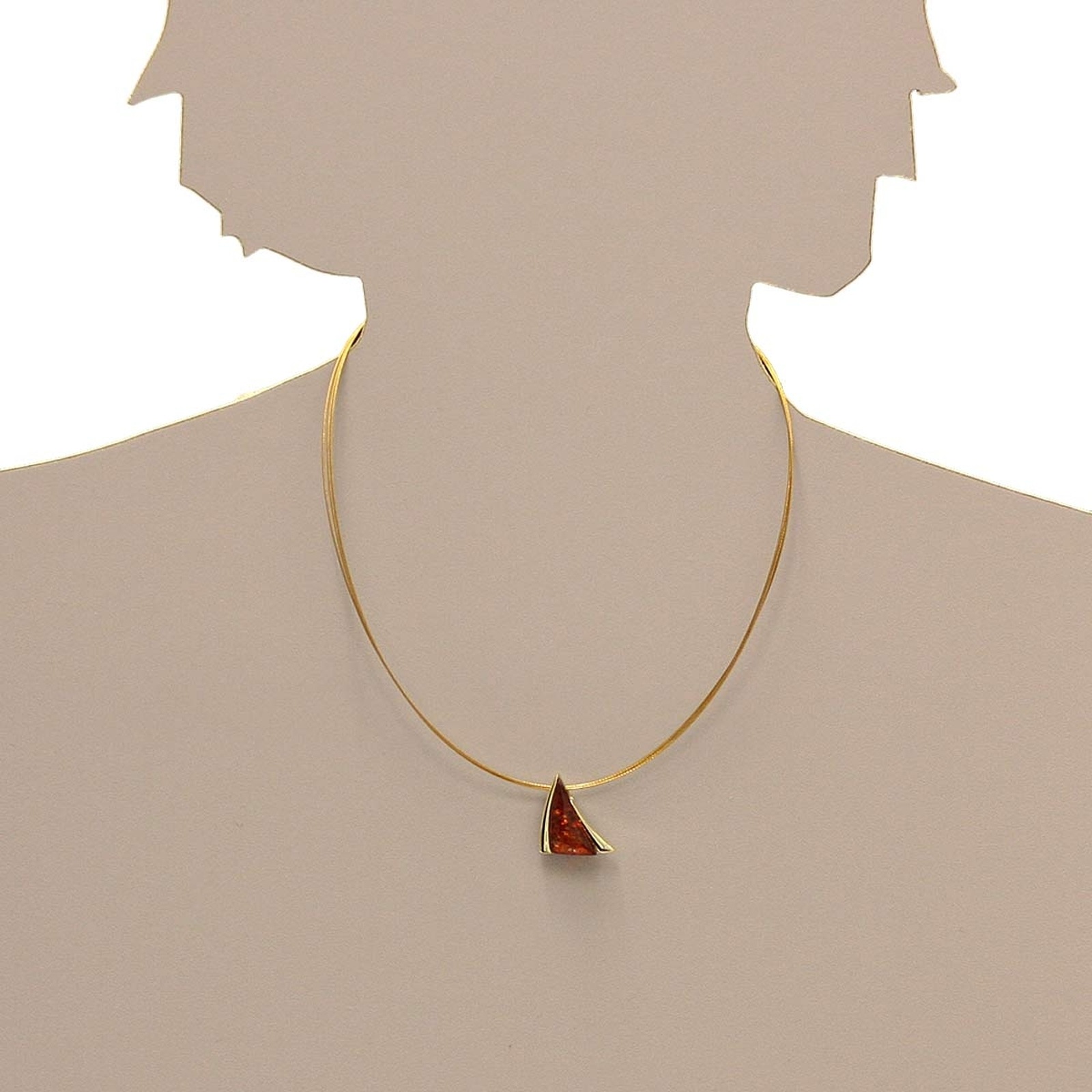 OSTSEE-SCHMUCK Kettenanhänger »- Gleiter-Imke 22 - Gold 333/000 - Bernstein«