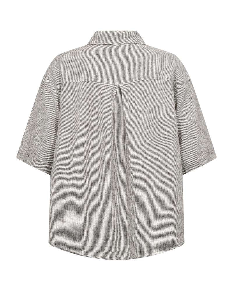 FREEQUENT Hemdbluse »FQLAVA-SHIRT« Gestreifte Sommerbluse mit Leinen