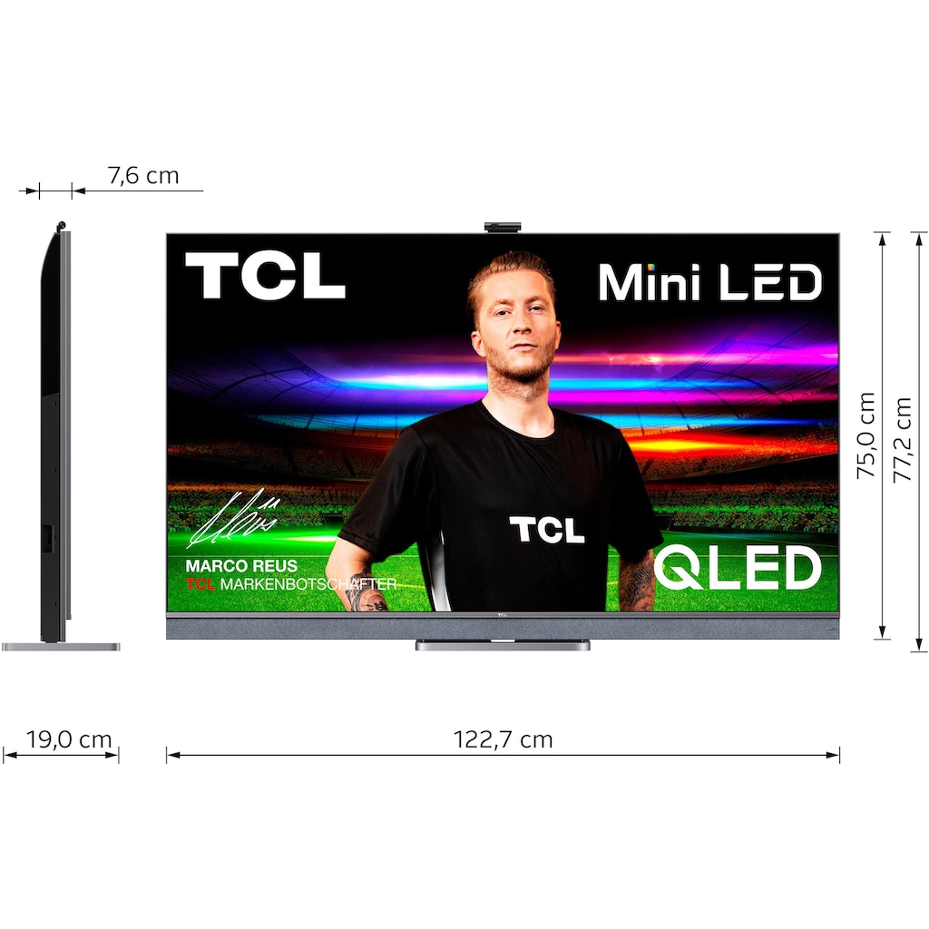 TCL QLED Mini LED-Fernseher »55C825X1«, 139,7 cm/55 Zoll, 4K Ultra HD, Android TV-Smart-TV, Android 11, Onkyo-Soundsystem