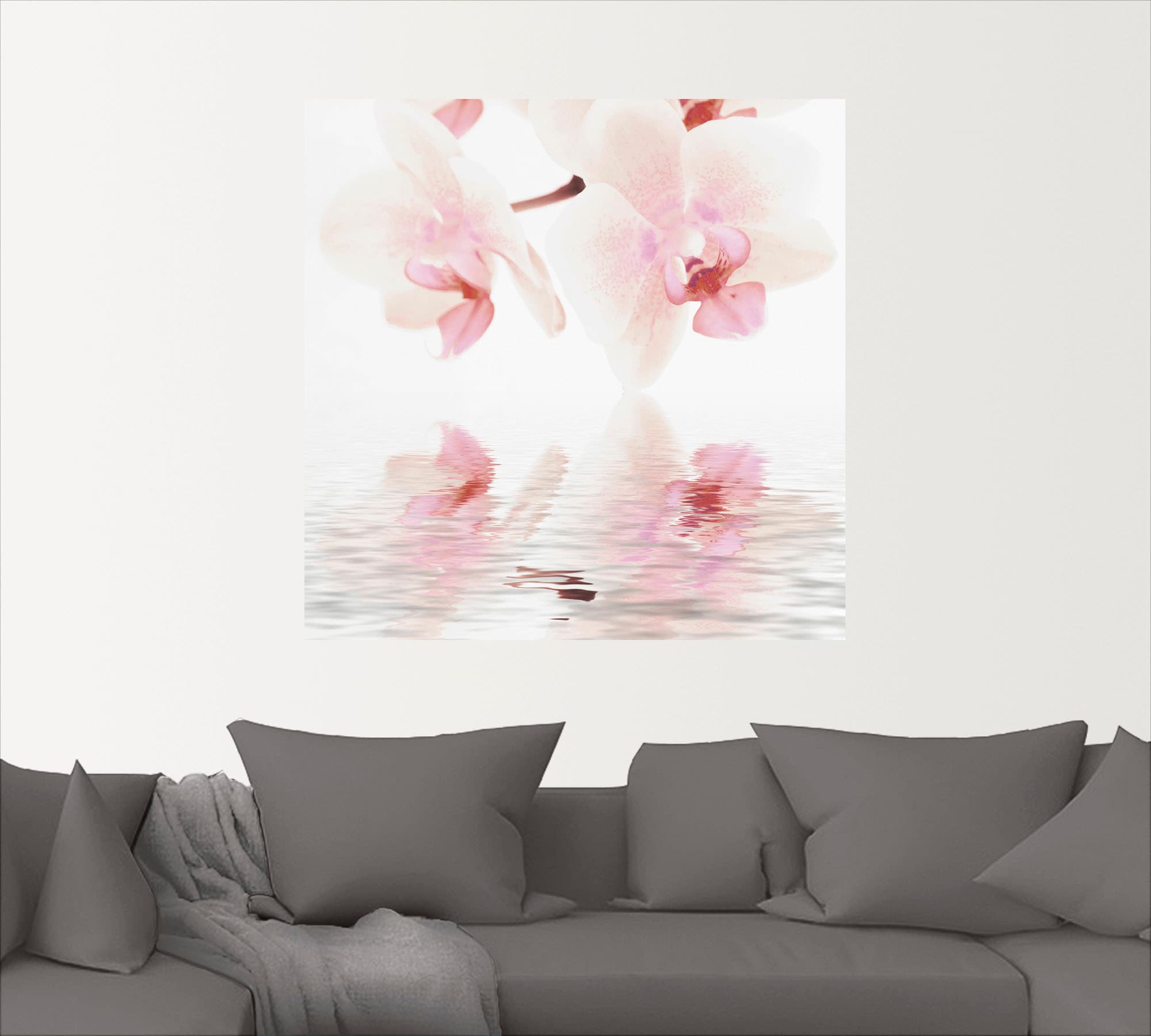 Artland Wandbild »Orchidee abstrakte Collage III«, Blumen, (1 St.), als Leinwandbild, Wandaufkleber oder Poster in versch. Größen