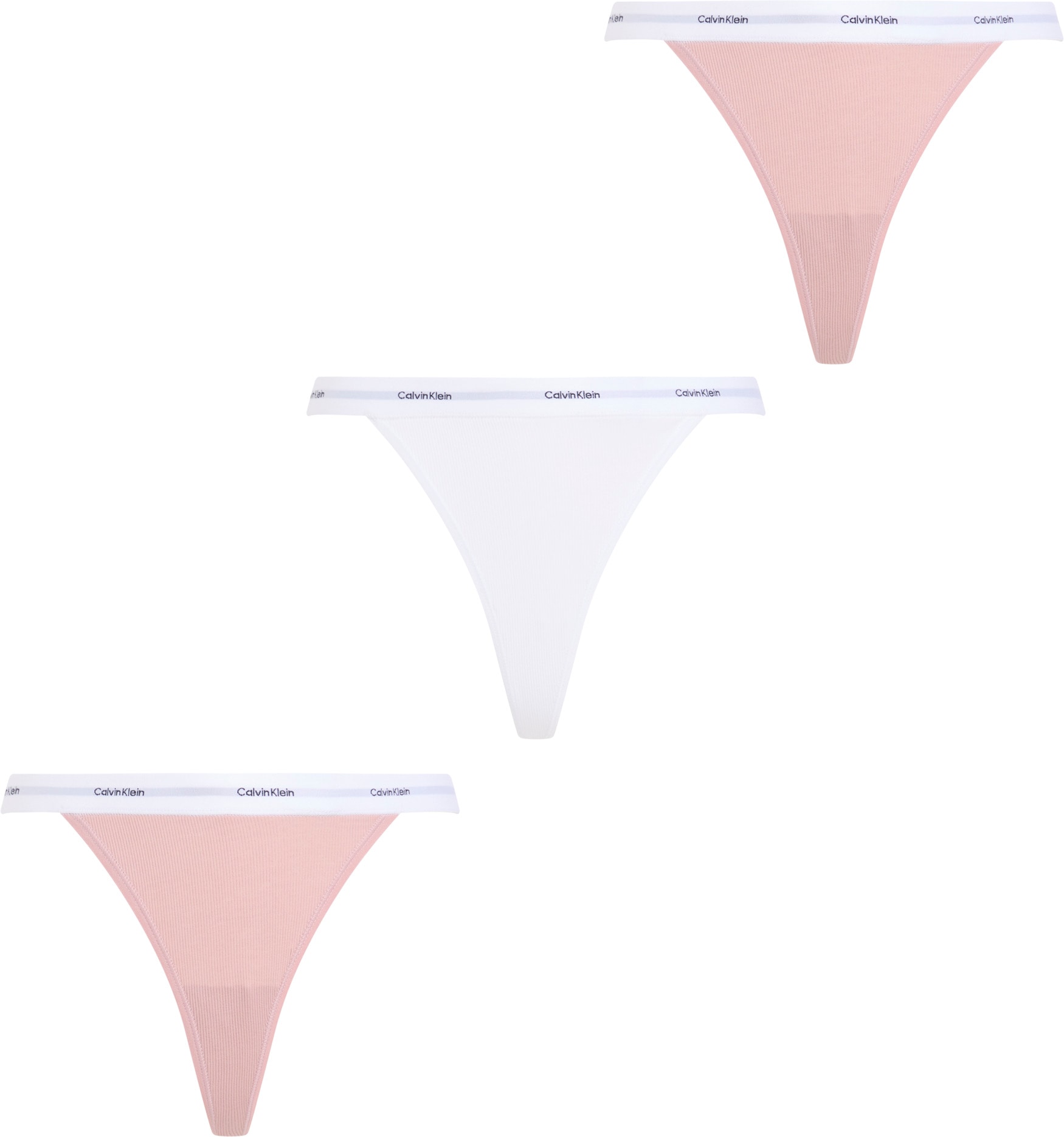 Calvin Klein Underwear Slip »STRING BIKINI 3PK«, (Packung, 3 St., 3er-Pack), mit Rippenstruktur