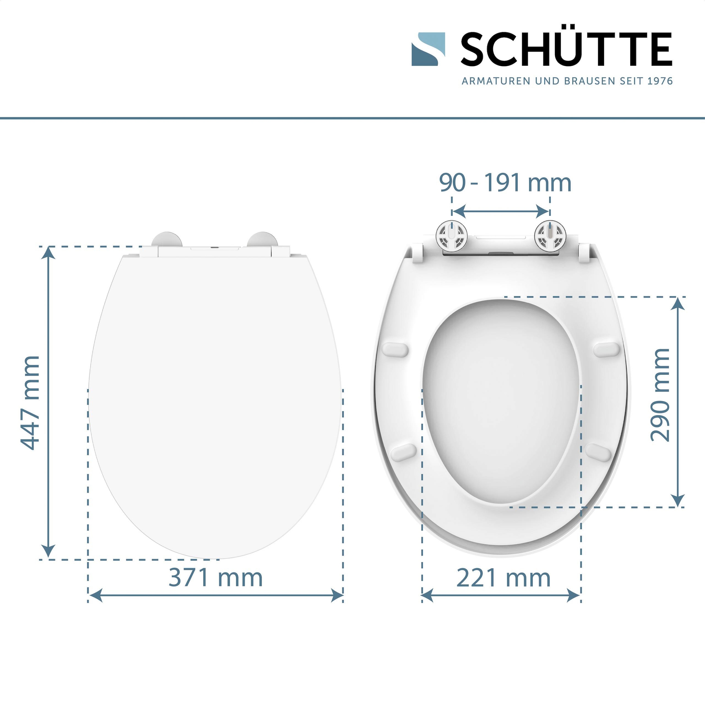 Schütte WC-Sitz, mit bei Absenkautomatik, OTTO LED, bestellen online Schnellverschluss