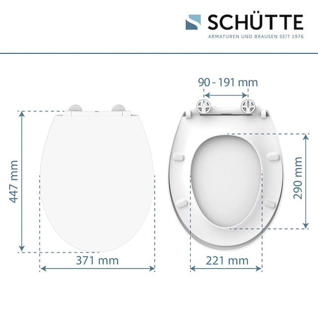 Schütte WC-Sitz, mit LED, Absenkautomatik, Schnellverschluss bestellen  online bei OTTO