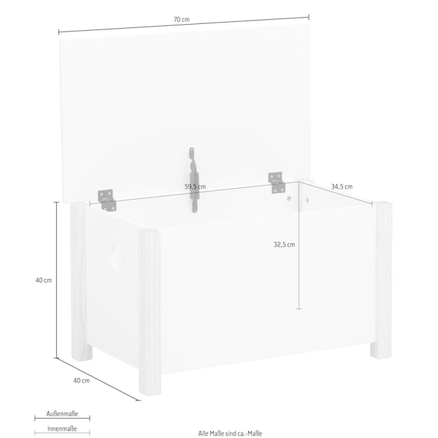 Lüttenhütt Truhe »Meentje«, Nachtkommode mit Einlegeboden hinter der Tür,  Breite 40 cm online bei OTTO