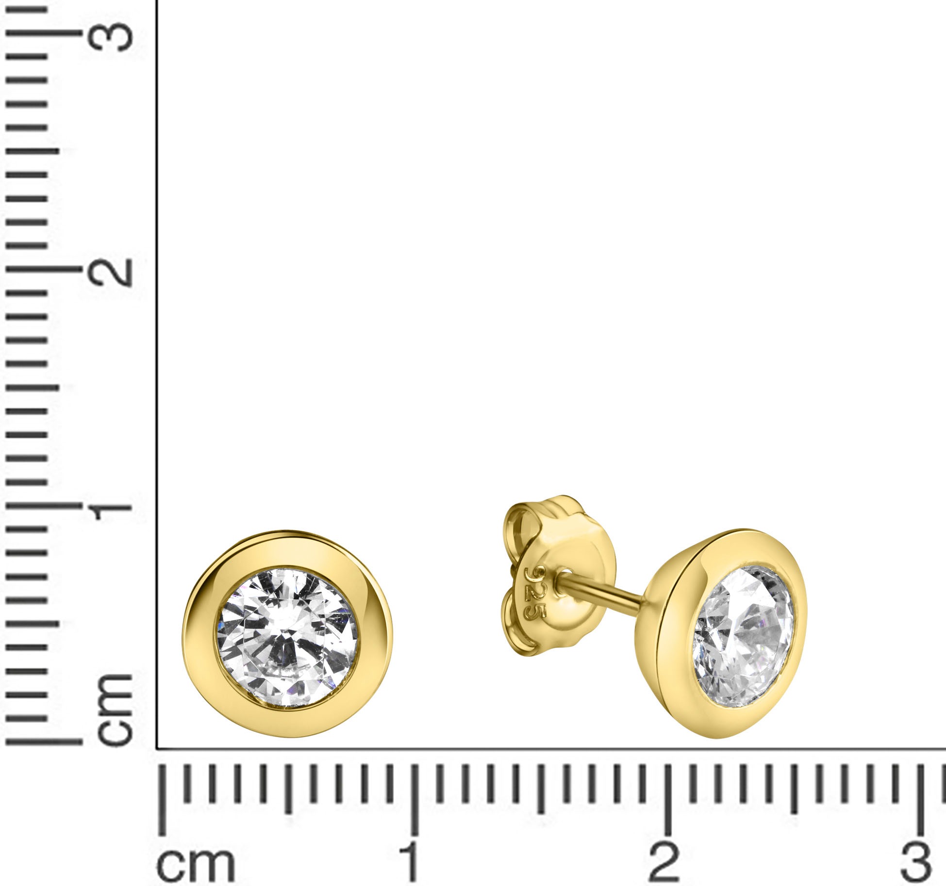 Firetti Paar Ohrstecker »Schmuck Geschenk, Ohrringe Solitär, Silber 925«, mit Zirkonia (synth.)