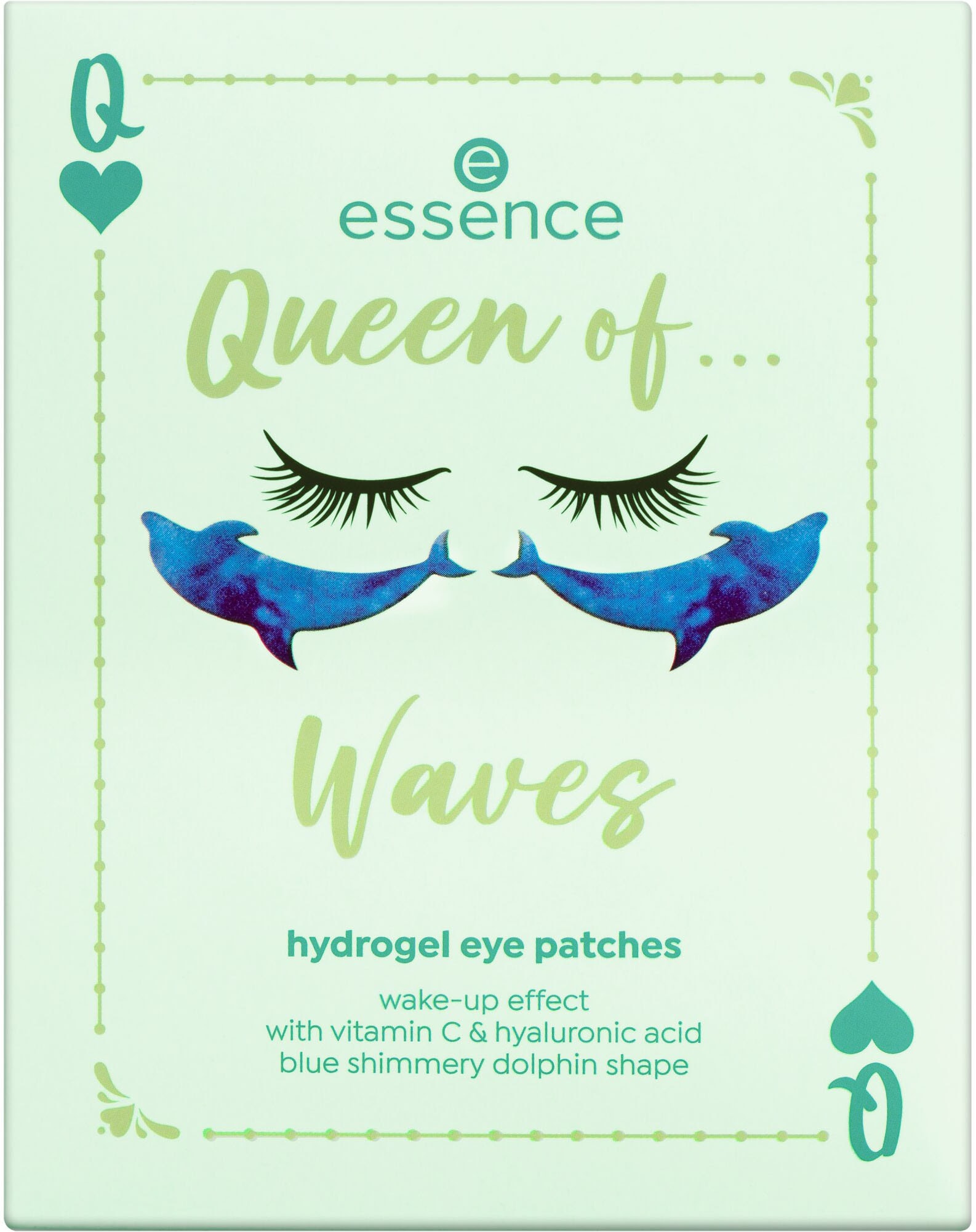 Essence Augenpflege-Set »Queen of... hydrogel eye patches«, (Set, 4 tlg.), Mit Vitamin C und Hyaluronsäure, leuchtende Farben und Glitzereffekte.