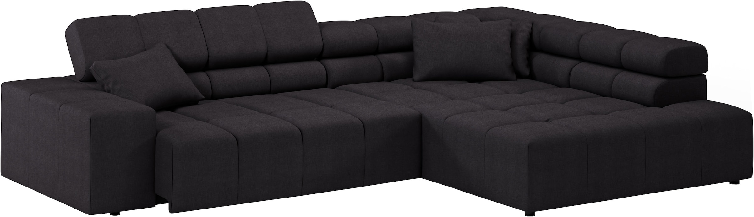INOSIGN Ecksofa »Ancona incl. Kopfteilverstellung, Breite 319cm, L-Form«, wahlweise motorische Sitztiefenverstellung, auch in Cord + Easy Care