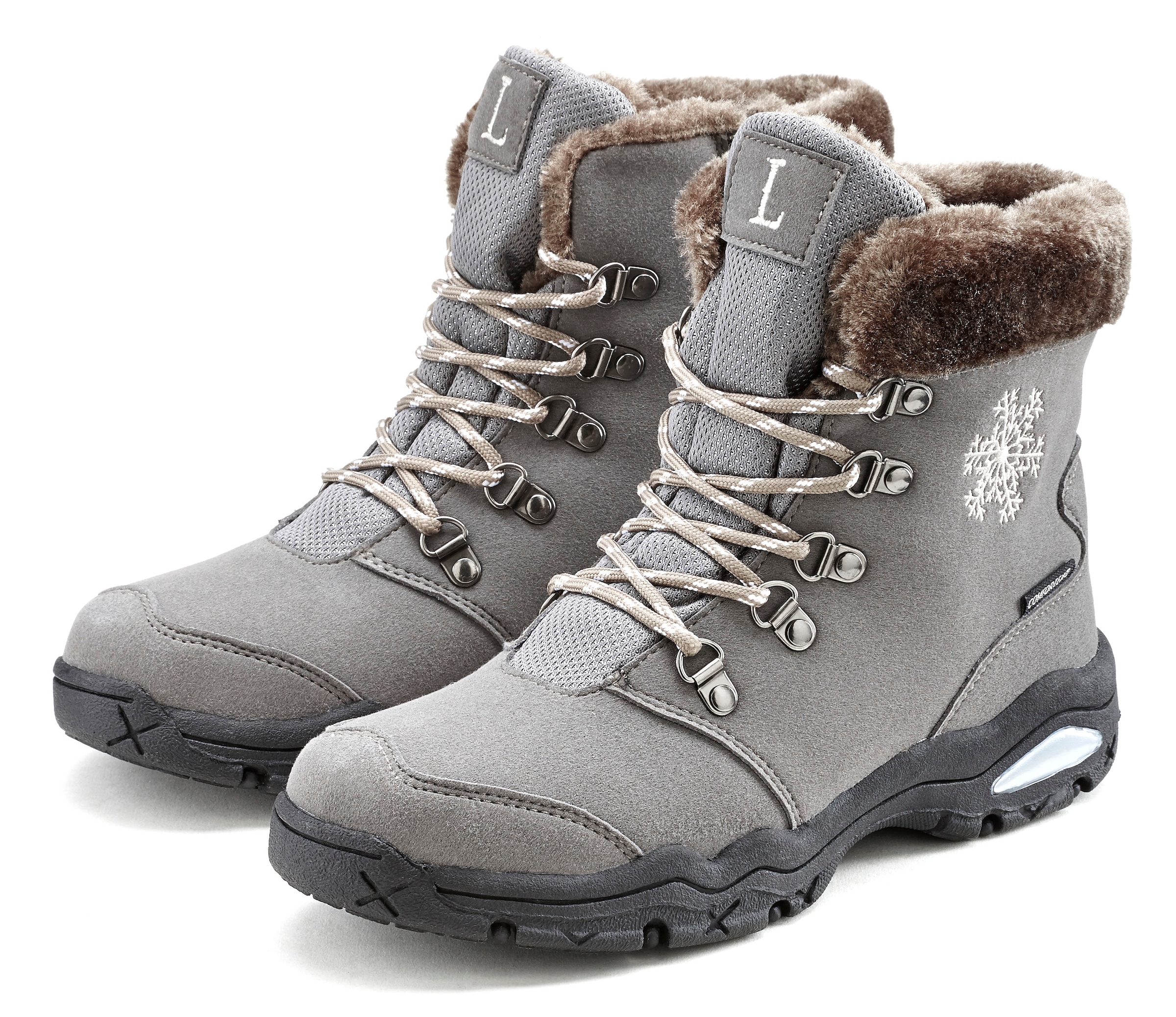 LASCANA Winterstiefelette »Stiefelette, Stiefel, Winterstiefel«, mit Warmfutter, wind- & wasserabweisender Tex-Membran, Outdoor Boots