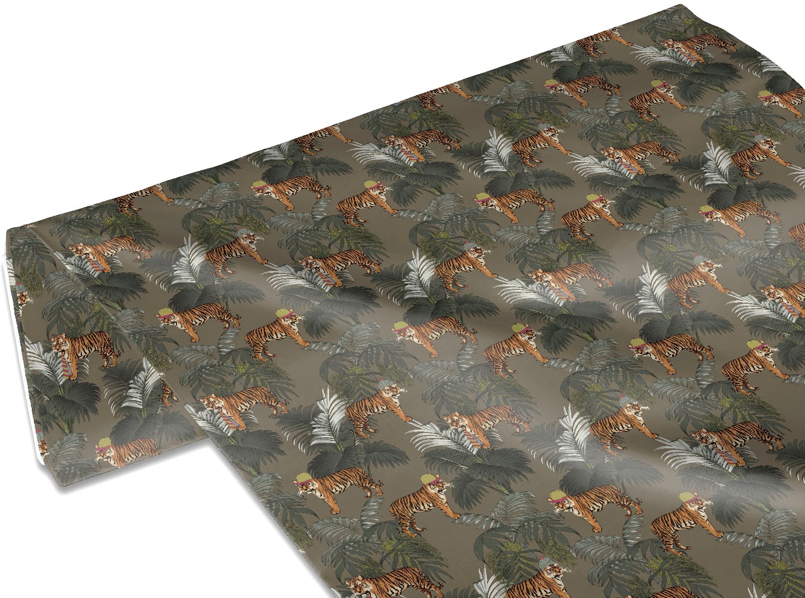 my home Stoff »Tiger mit Mütze«, (1 St.), Meterware, Breite 160cm