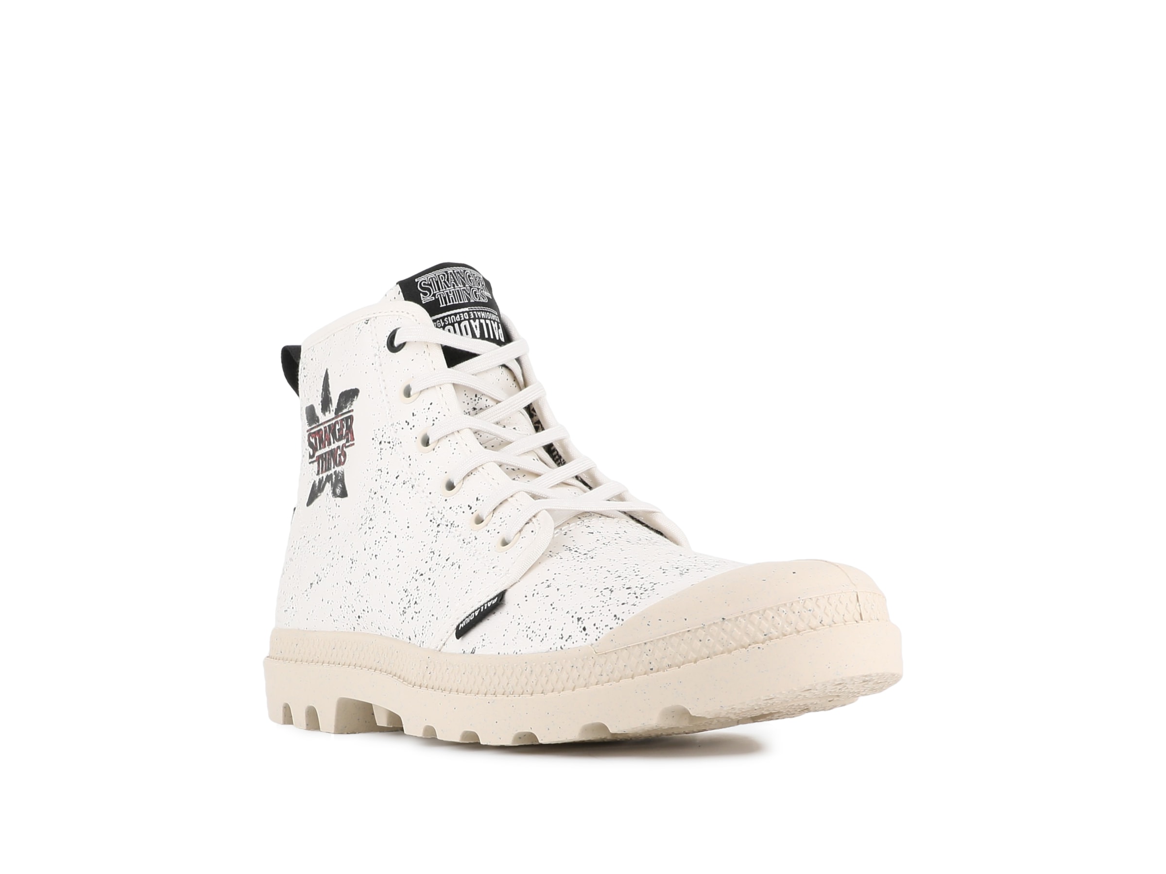 Palladium Schnürboots »STRANGER THINGS X PAMPA DEMODOG«, Schnürstiefel aus Canvas mit Print