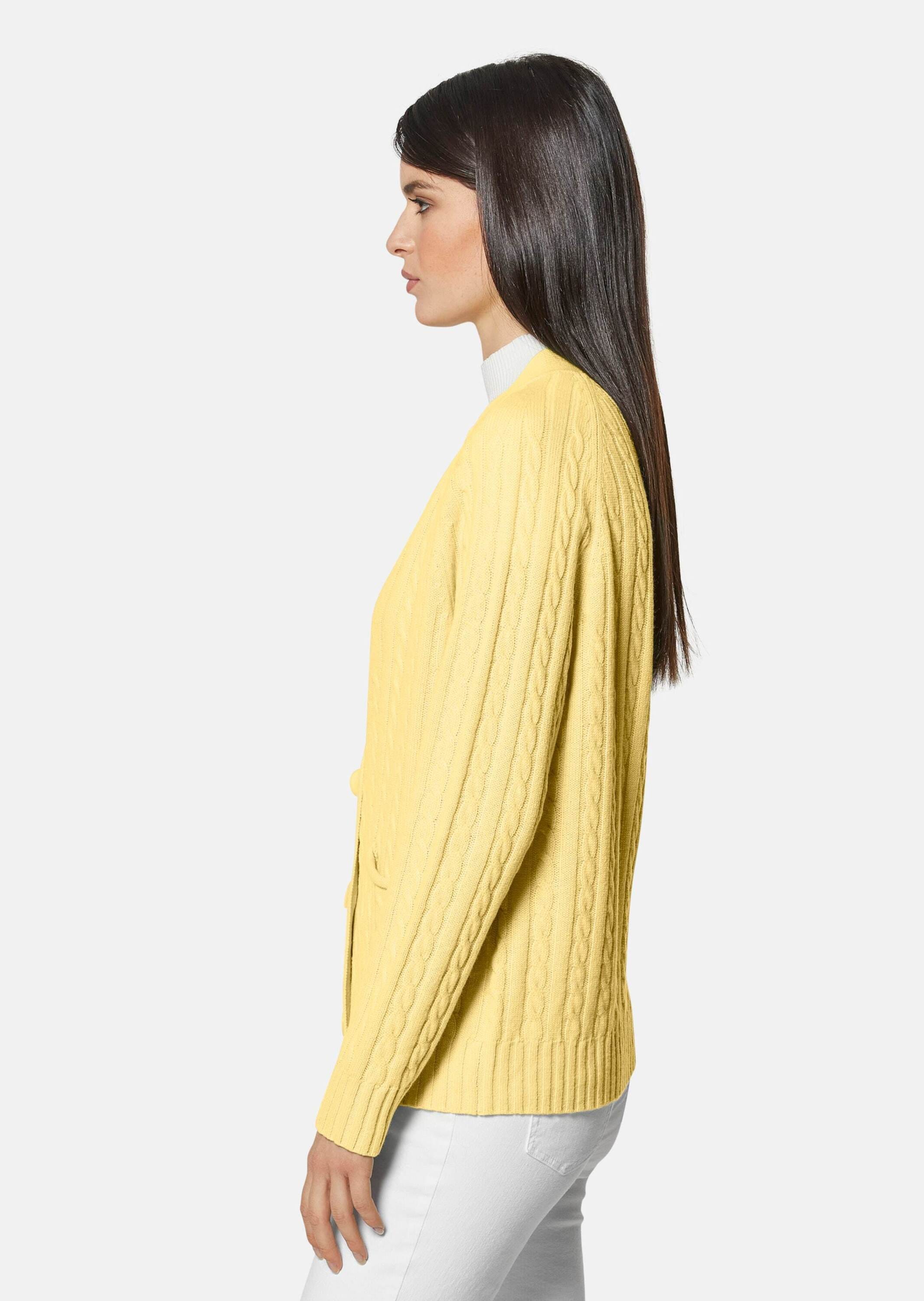 MADELEINE Strickjacke »Strickjacke Strickjacke mit Zopfmuster in angesagten Farben«