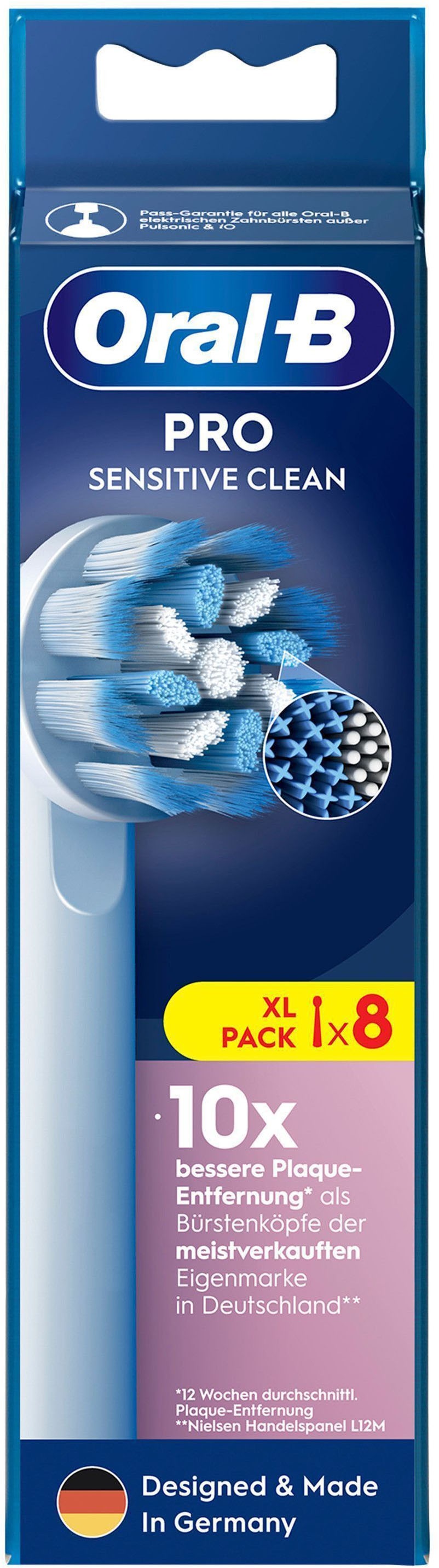 Oral-B Aufsteckbürsten »Pro Sensitive Clean«, X-förmige Borsten