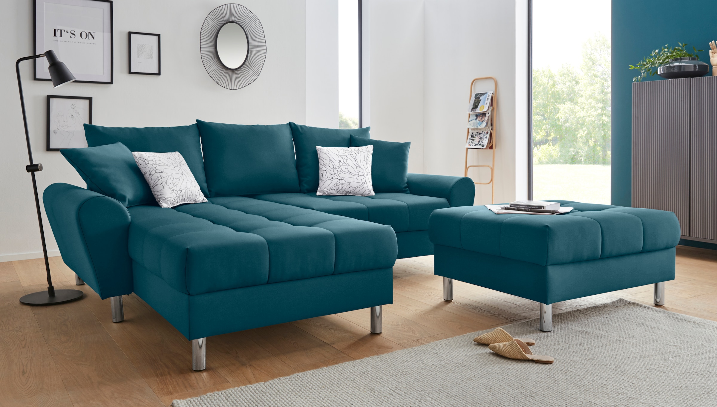 COLLECTION AB Ecksofa, inklusive Hocker, Bettfunktion und Federkern kaufen