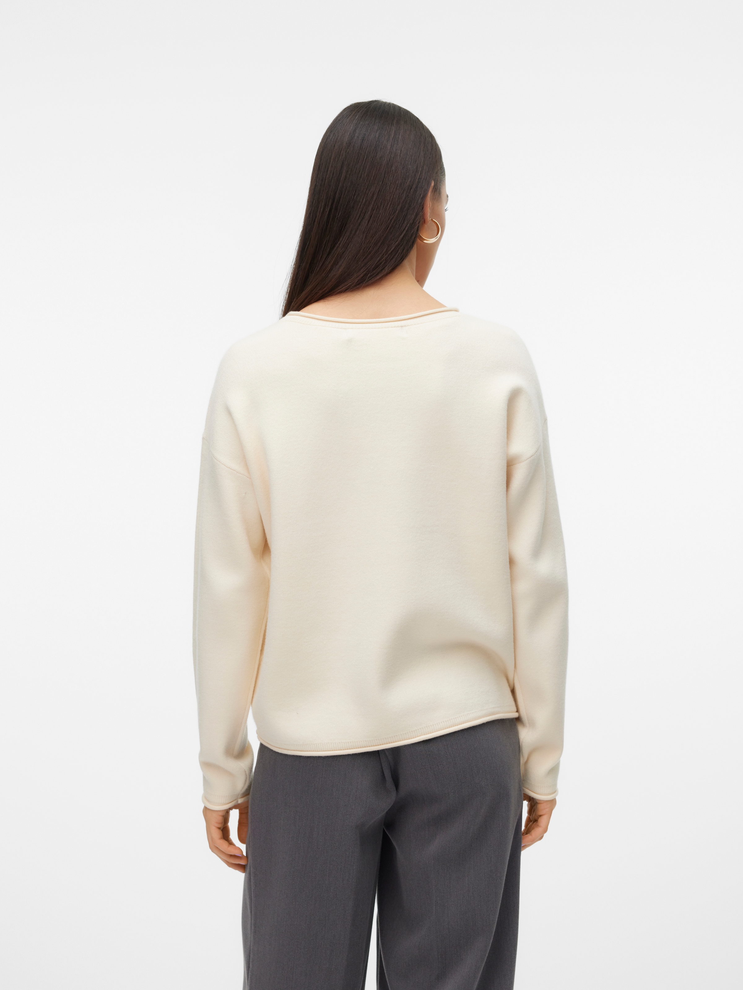 Vero Moda Strickpullover »VMGOLD ROLL LS O-NECK PULLOVER GA«