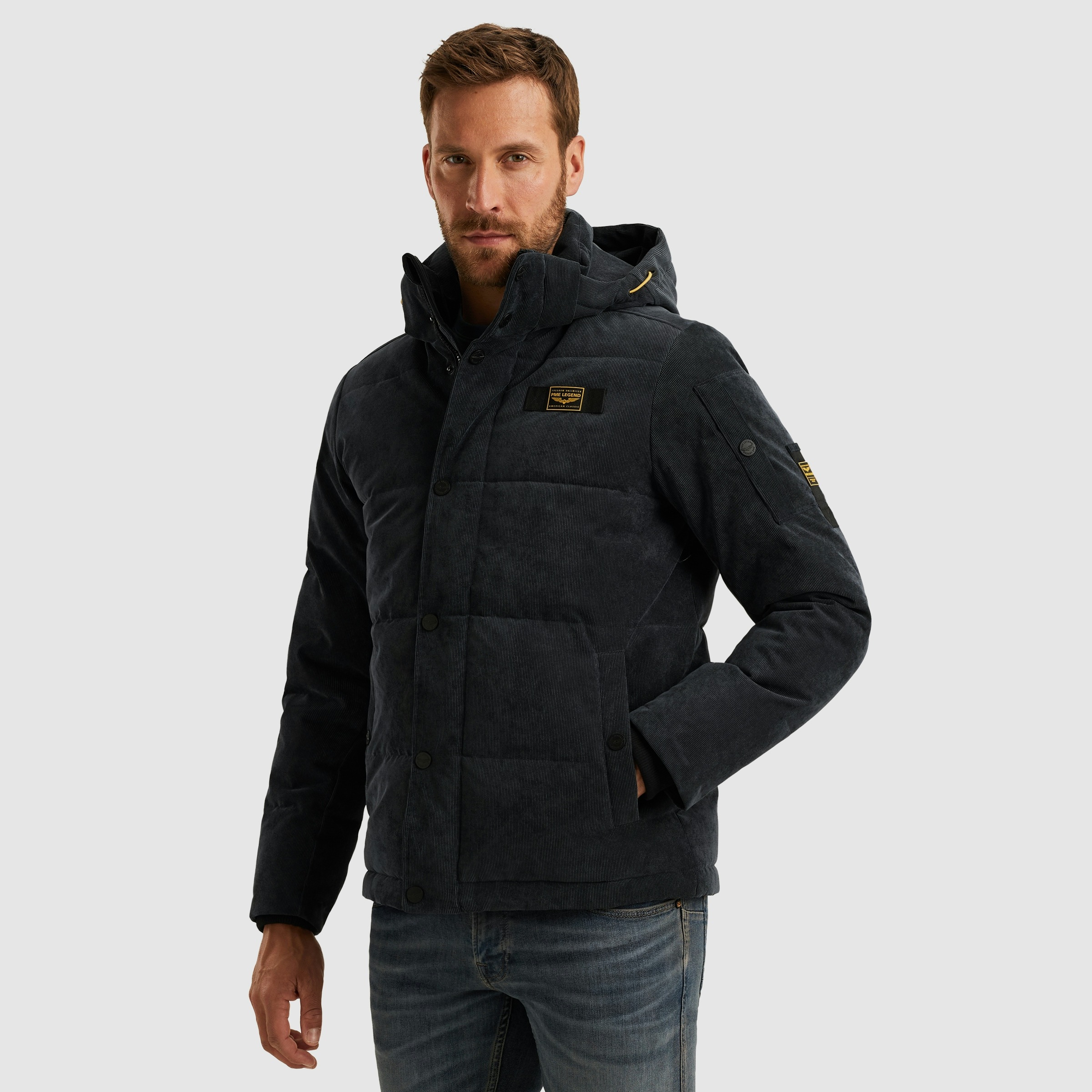 PME LEGEND Cordjacke »GOBBLER«, mit Kapuze, Ärmelabschluss mit Windstopper