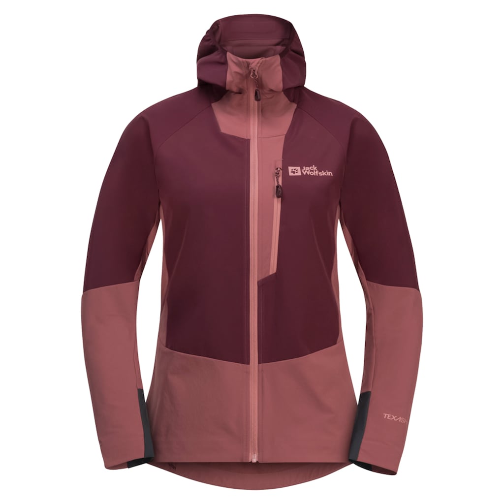 Jack Wolfskin Softshelljacke »ALPSPITZE HOODY W«, mit Kapuze