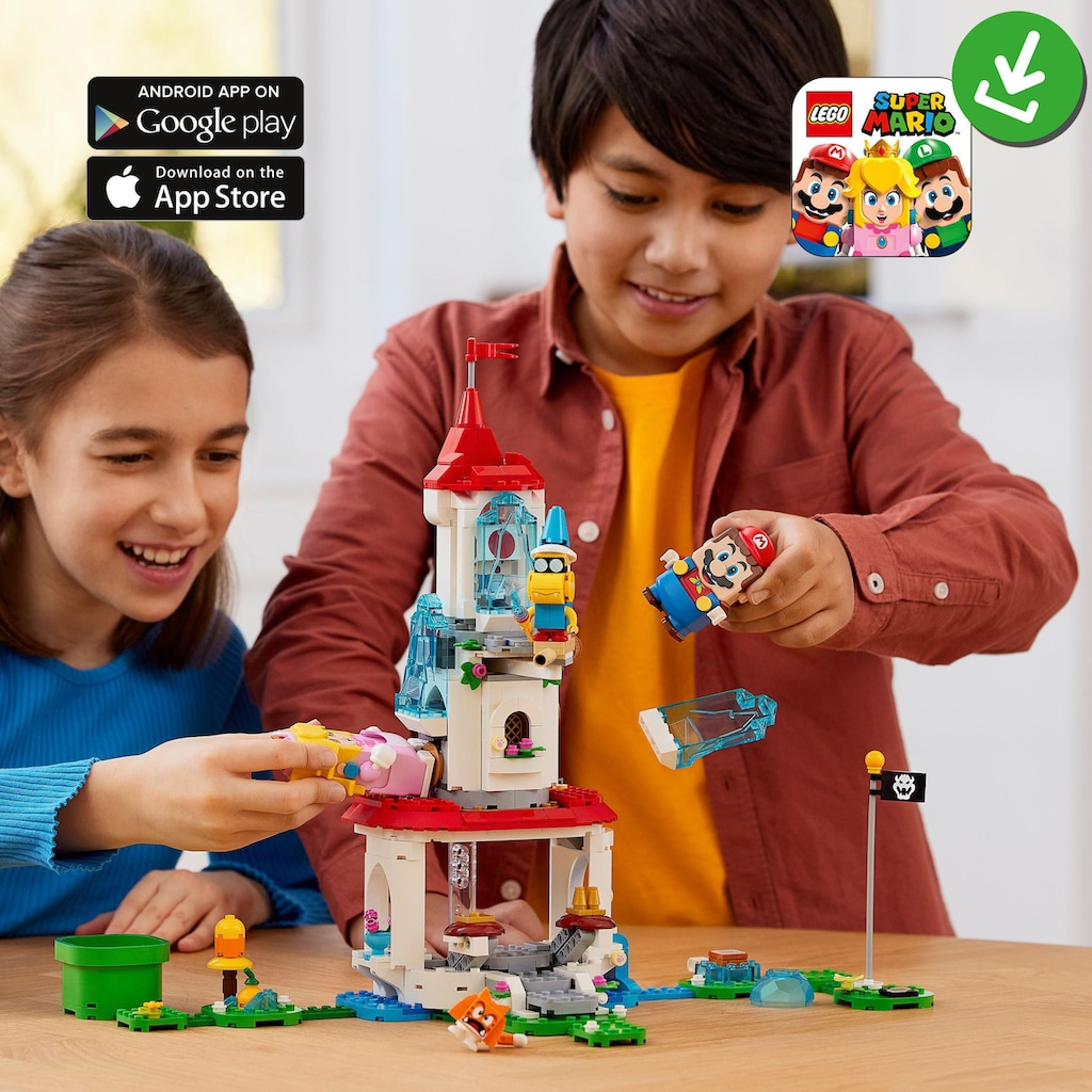 LEGO® Konstruktionsspielsteine »Katzen-Peach-Anzug und Eisturm – Erweiterungsset (71407)«, (494 St.)