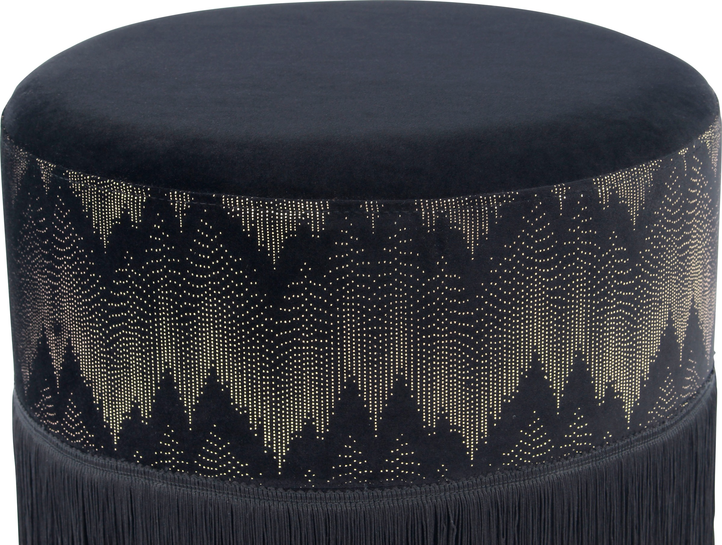 Kayoom Sitzhocker »Hocker Cleopatra 825, mit samtigem Bezug«, (1 St.), verziert, orientalisches Design, modern gestaltet