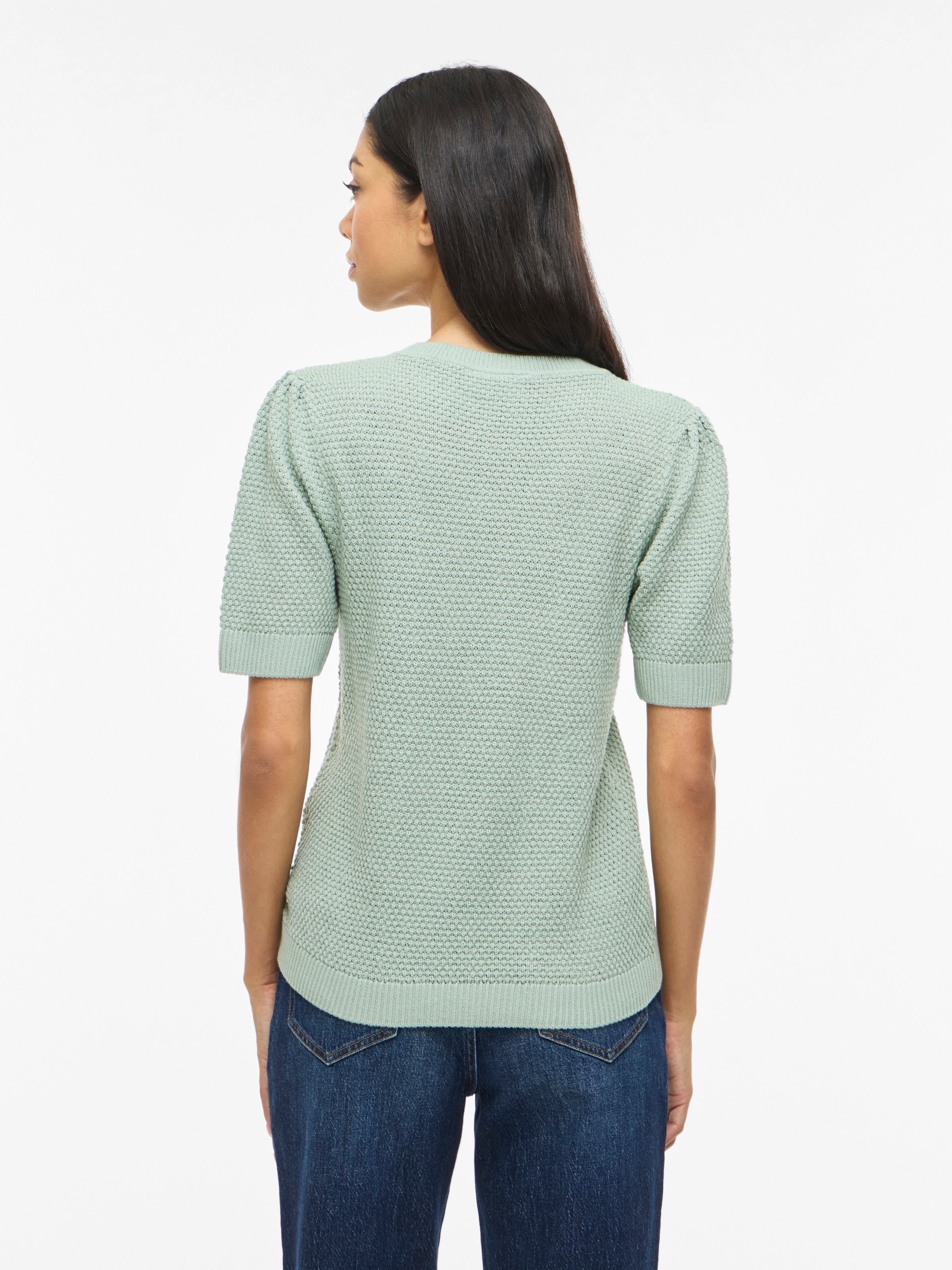 Vila Kurzarmpullover »VIDALO O-NECK S/S KNIT TOP - NOOS«