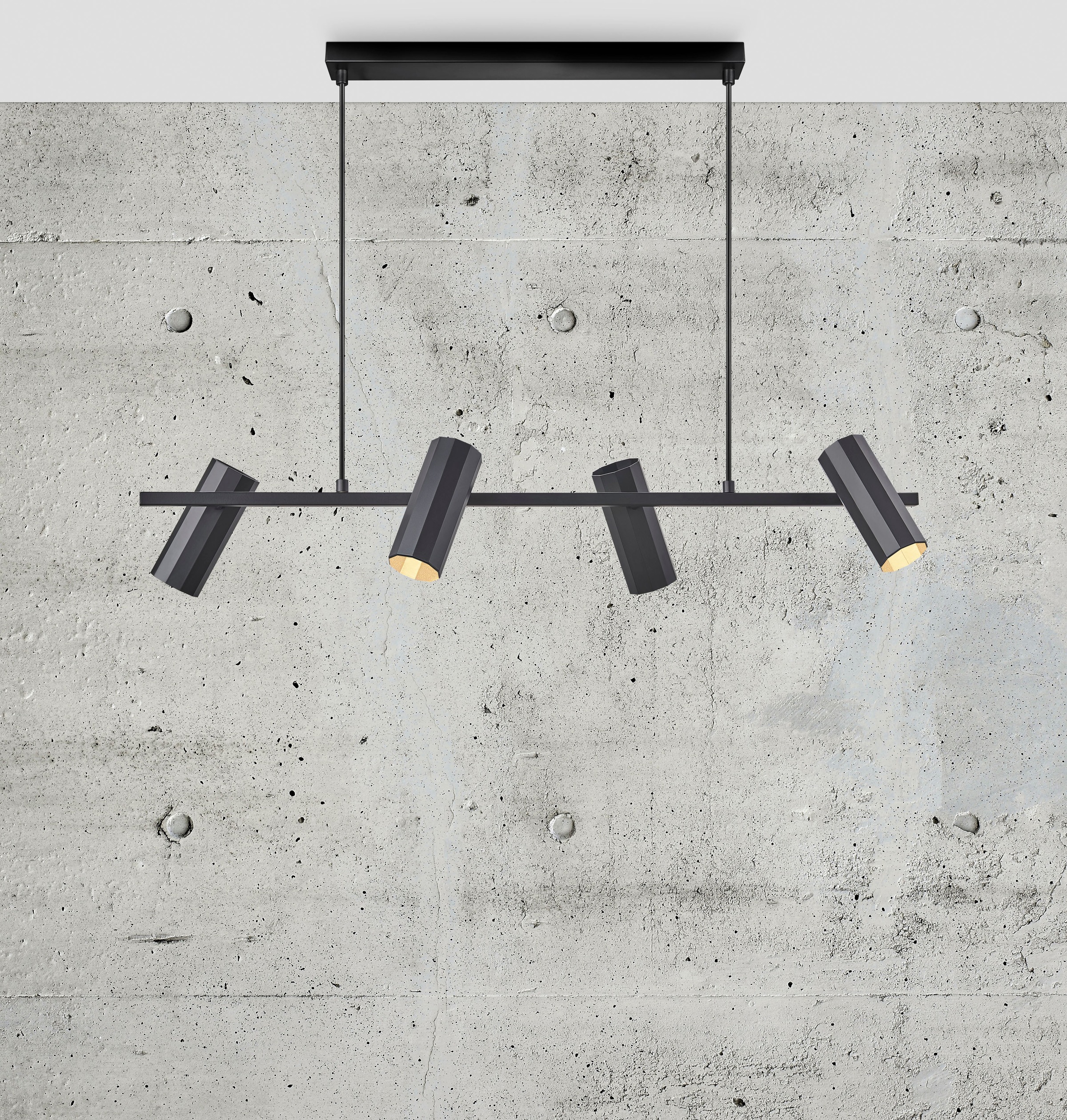 Nordlux Pendelleuchte »Alanis«, Leuchtmittel GU10 | ohne Leuchtmittel, Minimalistisches Design, 10-seitiges Profil, matter Messing-Look