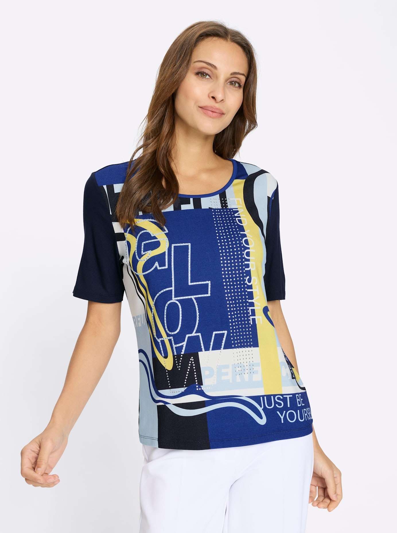 Inspirationen Rundhalsshirt »Kurzarm-Shirt« 1 tlg.