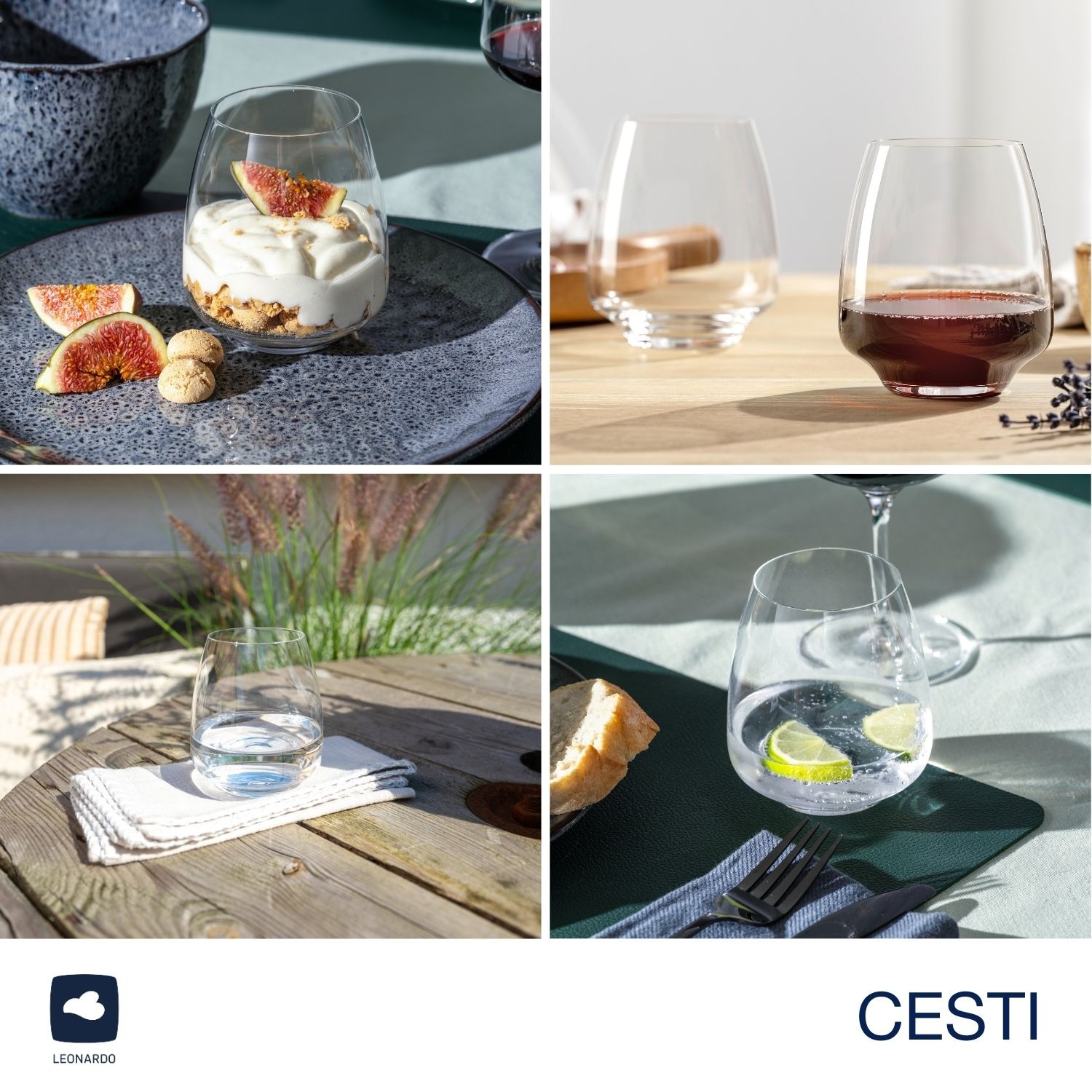 LEONARDO Gläser-Set »Trinkgläser CESTI + Poliertuch« 6 Trinkgläser mit Poliertuch
