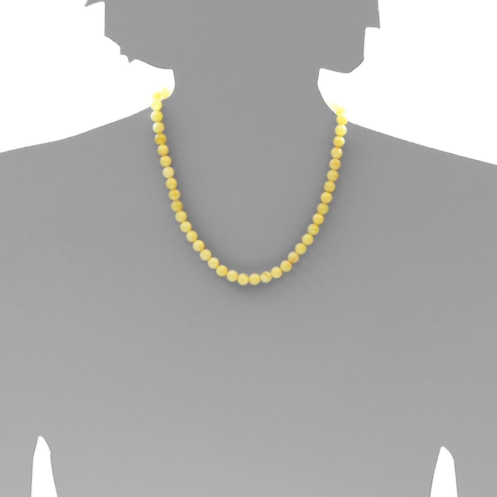 OSTSEE-SCHMUCK Kette ohne Anhänger »- Kugel 8 mm - Bernstein -,«