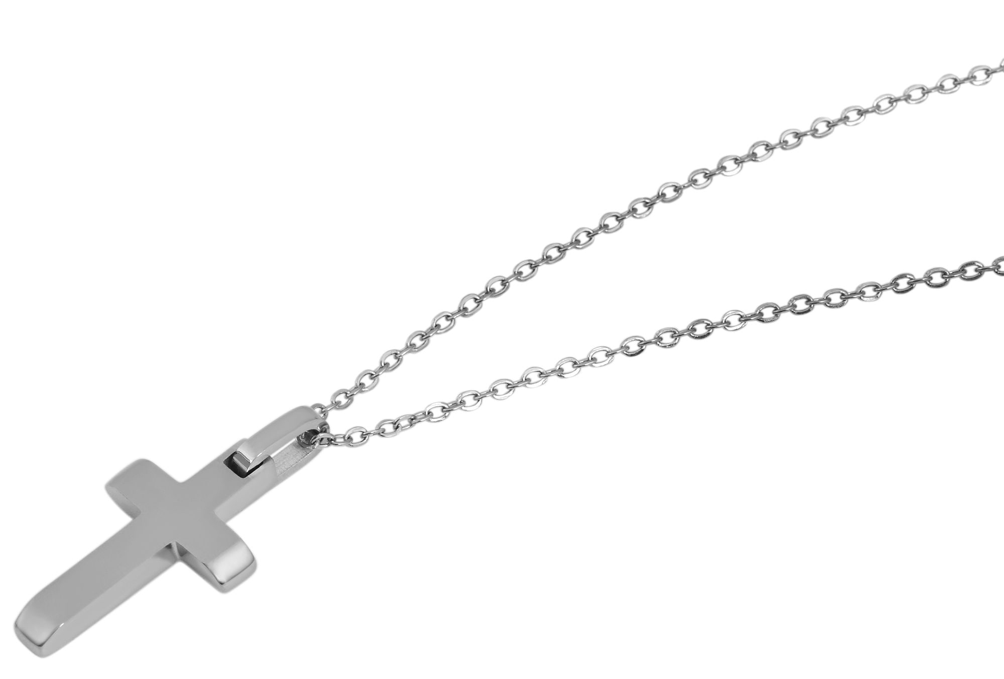 Adelia´s Kette ohne Anhänger »Unisex Halskette mit Anhänger ¿ Kreuz aus Edelstahl«