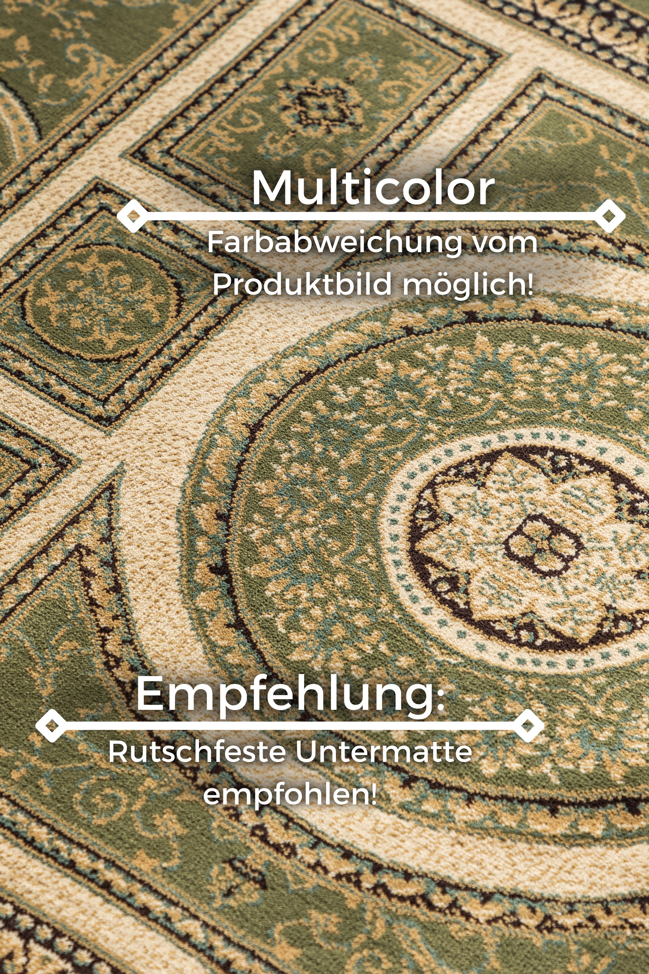 NORTHRUGS Teppich »Guzara«, rechteckig, 8 mm Höhe, Orient Optik, Läufer, strapazierfähig, pflegeleicht, robust