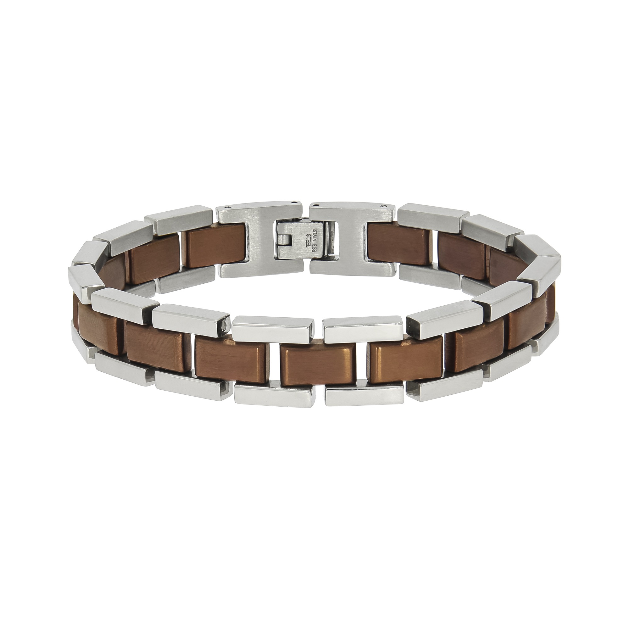 Zeeme Armband »Edelstahl zweifarbig poliert matt«