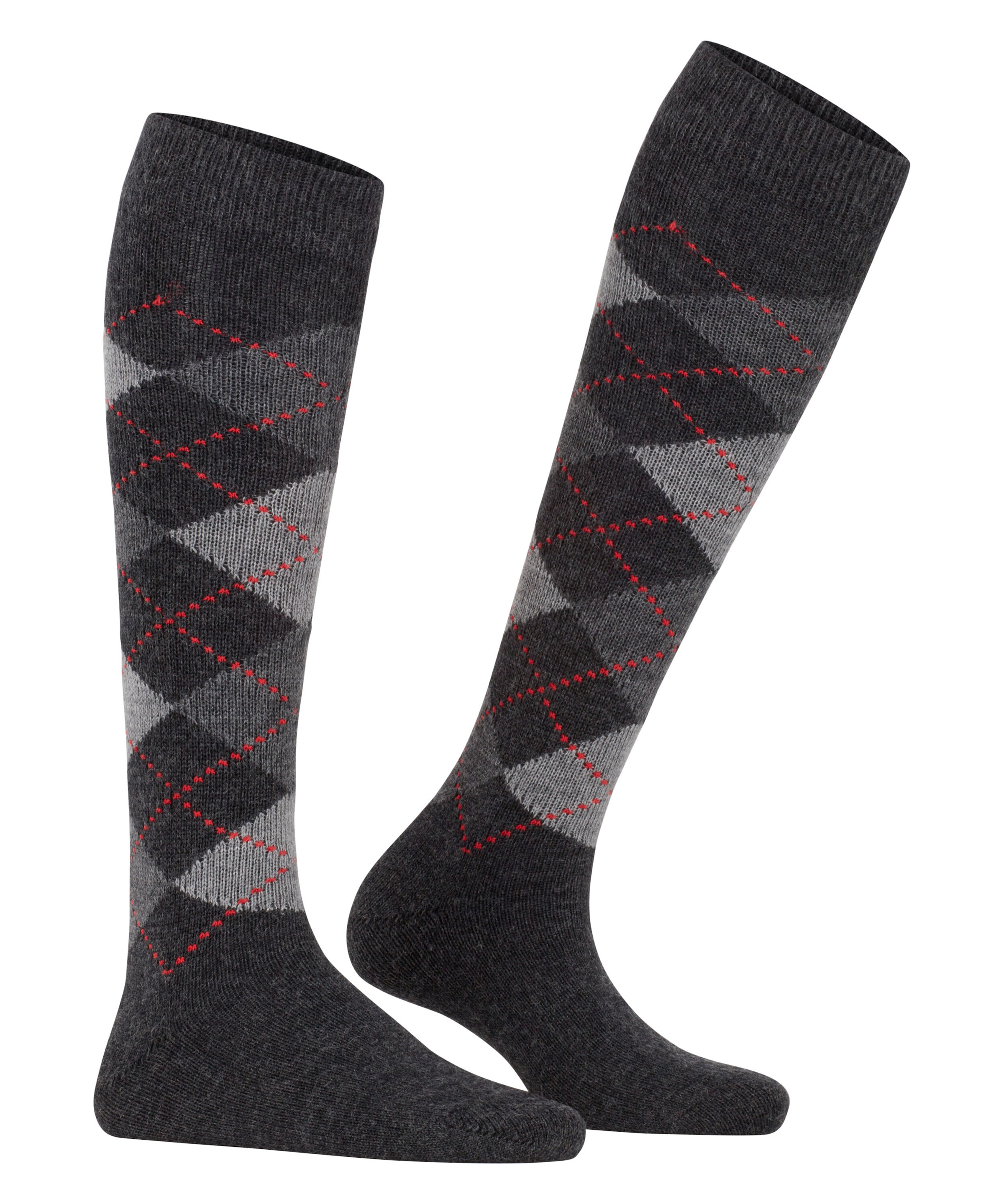 Burlington Kniestrümpfe »Whitby« Einheitsgröße 36-41, Argyle-Muster, weiche Haptik
