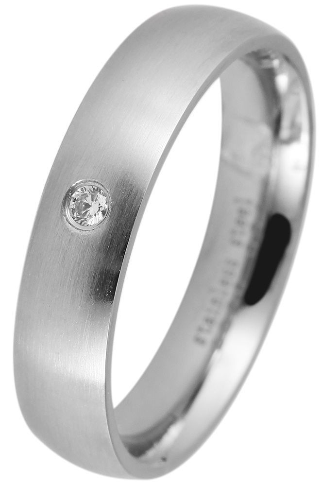 Adelia´s Fingerring »Damen Ring aus Edelstahl mit Strass Steinchen«