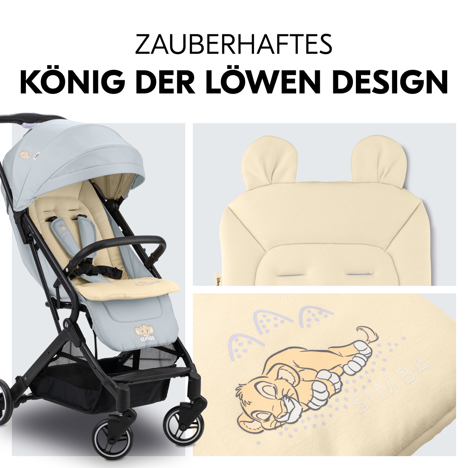 Hauck Kinderwagen-Sitzauflage »Seat Liner, Disney Simba beige«