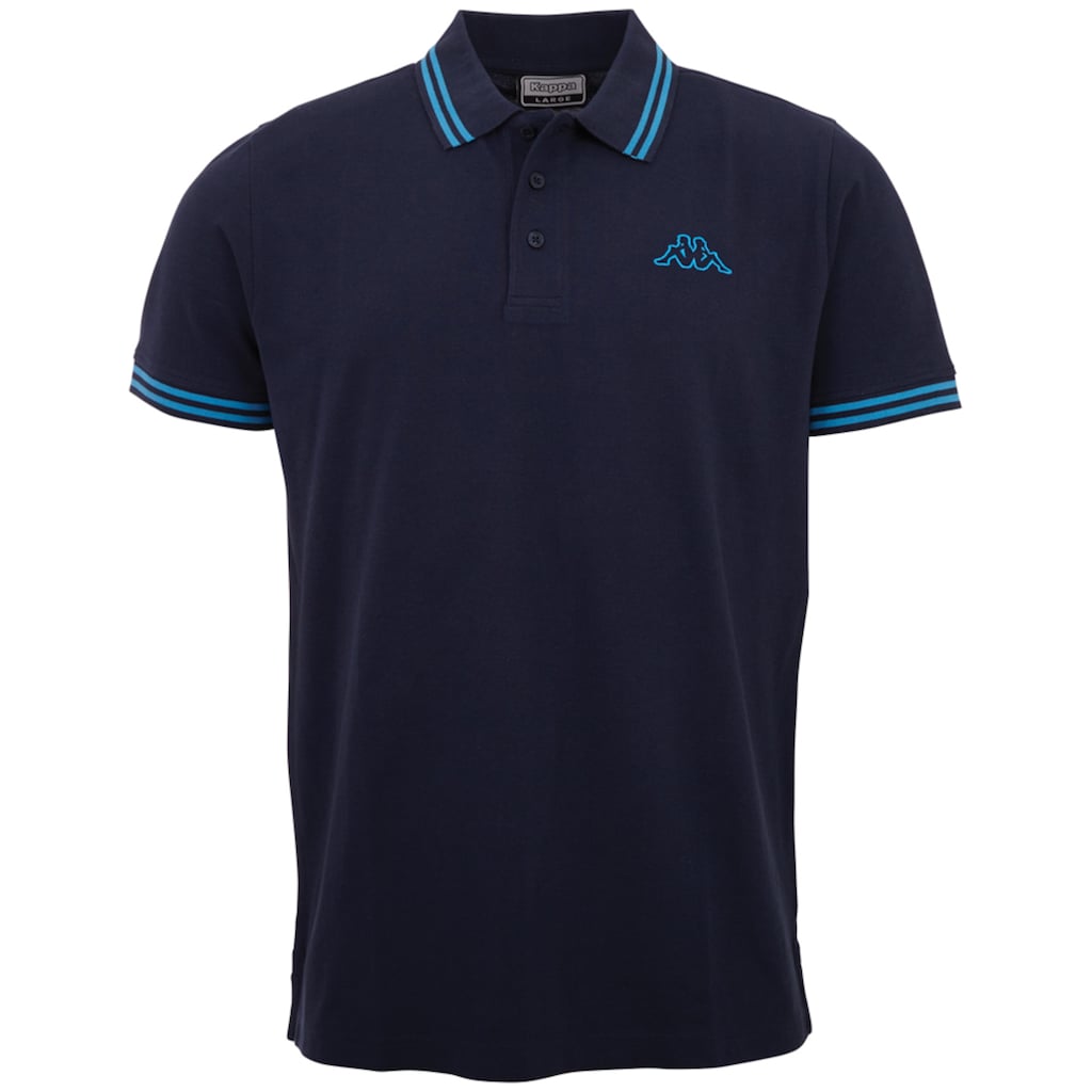 Kappa Poloshirt, - mit farblichen Akzenten an Kragen und Ärmelsaum