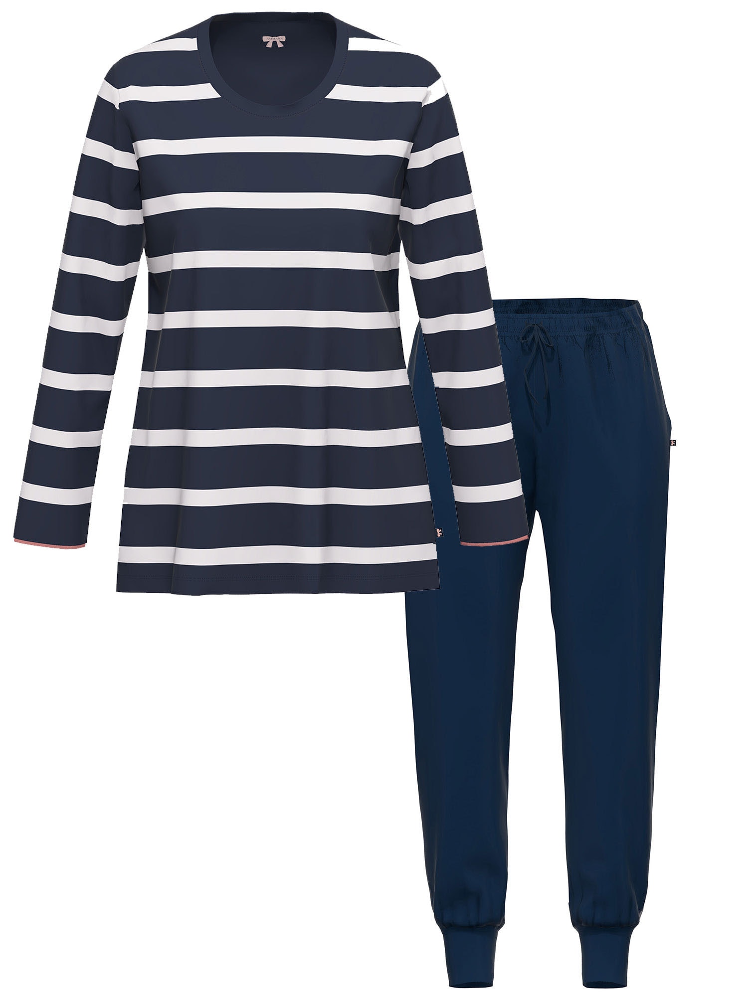 Ammann Schlafanzug »Damen langarm Shirt, lange Hose Night & Relax« 1 Stk.