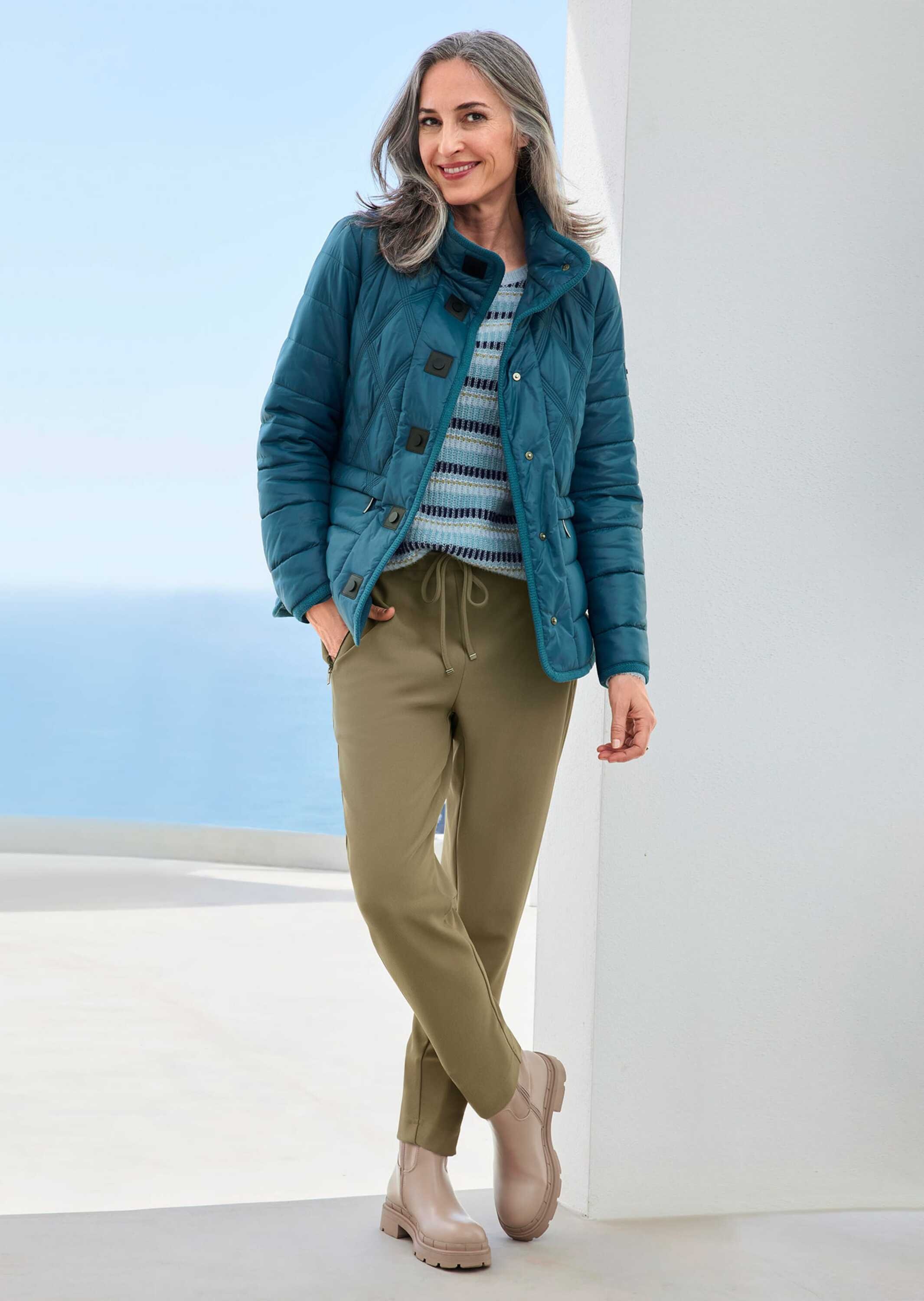 GOLDNER Kurzjacke »Steppjacke mit dekorativen Druckknöpfen« Ohne