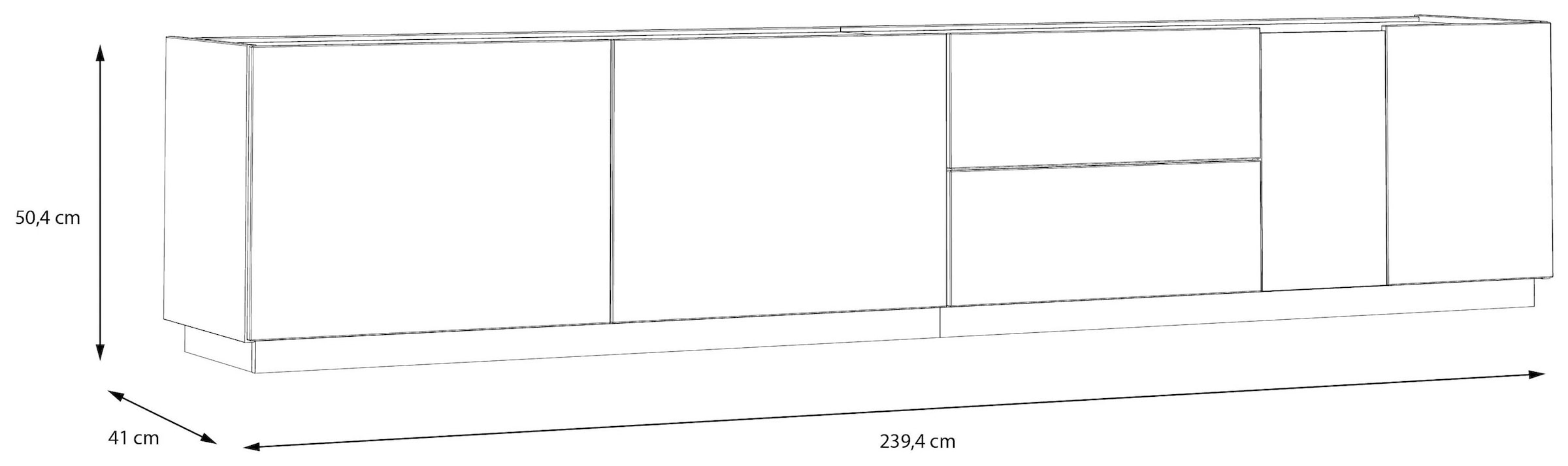 FORTE Lowboard »LewisvilleTV-Board, TV-Schrank«