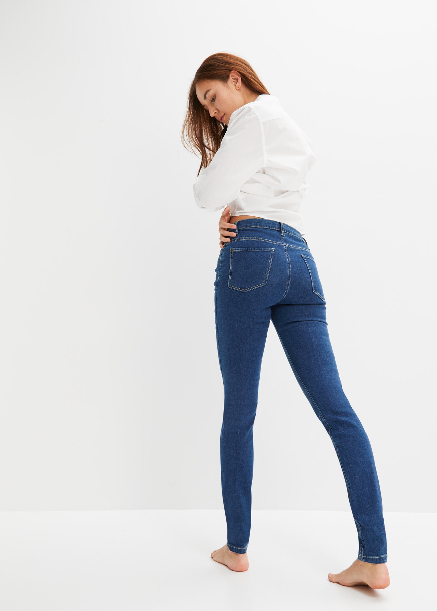 bonprix Skinny-fit-Jeans Skinny-fit, aus Baumwolle, Polyester, Viskose und Elasthan