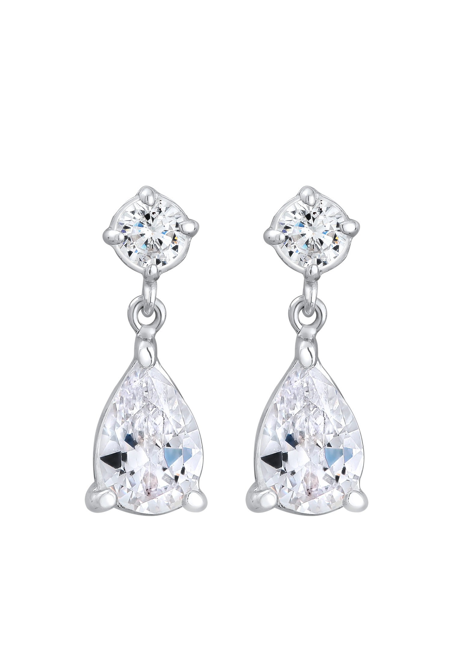 Elli Paar Ohrstecker »Ohrringe Tropfen Zirkonia Glamoure Elegant 925 Silber«