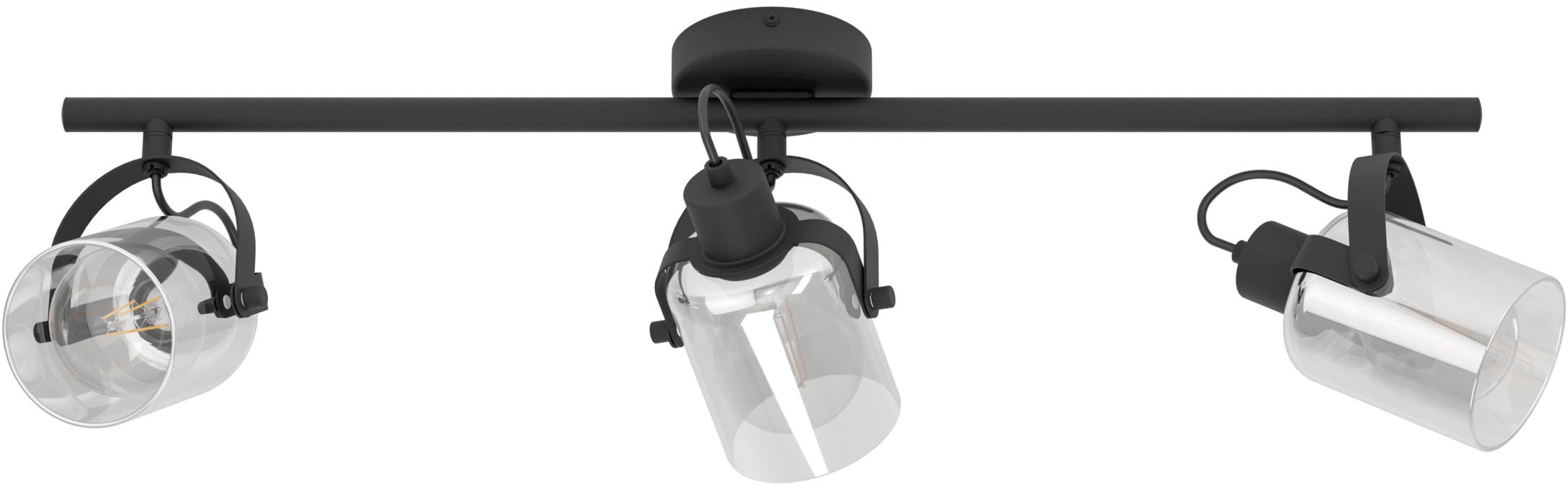EGLO Deckenspot »BERREGAS Spotlampe - Stahl - E27 - 3X40W - IP20« E27 1 Stk. Wandleuchte, Wandspot, schwenkbar, Strahler, L77,5 x B11 x H24 cm