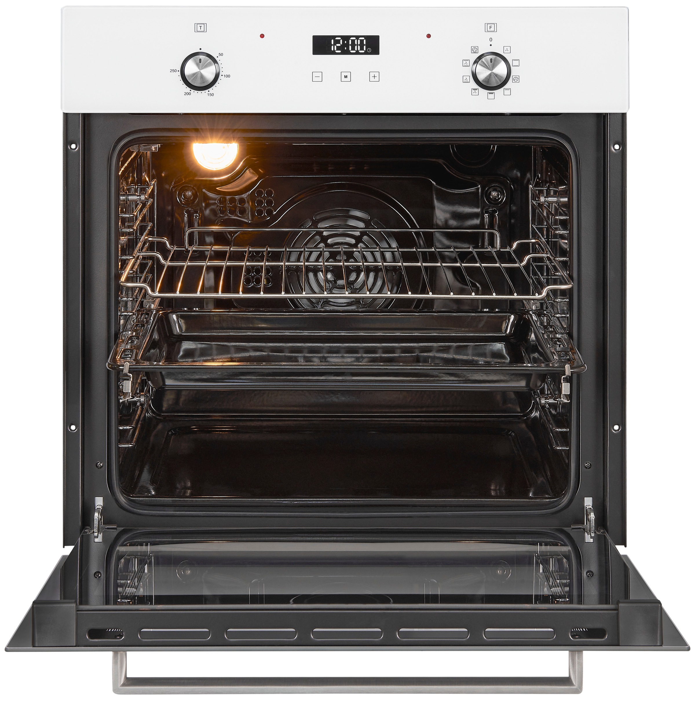 exquisit Backofen  »EBE76-9-H-020 weiss«, mit 1-fach-Teleskopauszug, Heißluft&Pizzastufe - ideal für ein Pizzabacken zuhause!Timer-Funktion