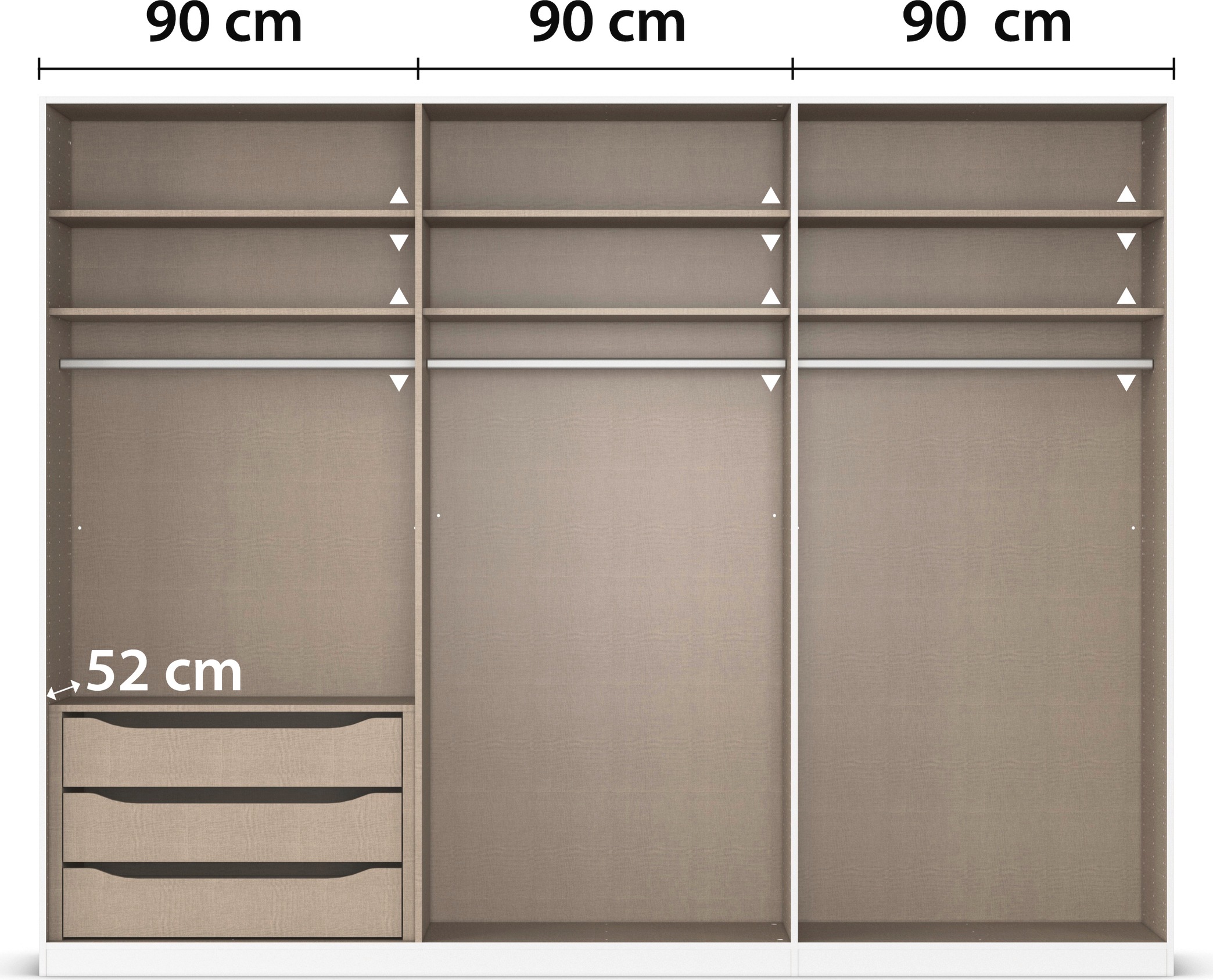INOSIGN BY RAUCH Drehtürenschrank »Ferris Schrank Breite 2,10m BESTSELLER Schlafzimmerschrank«, Kleiderschrank mit Spiegel in den Ausführungen BASIC/CLASSIC/PREMIUM