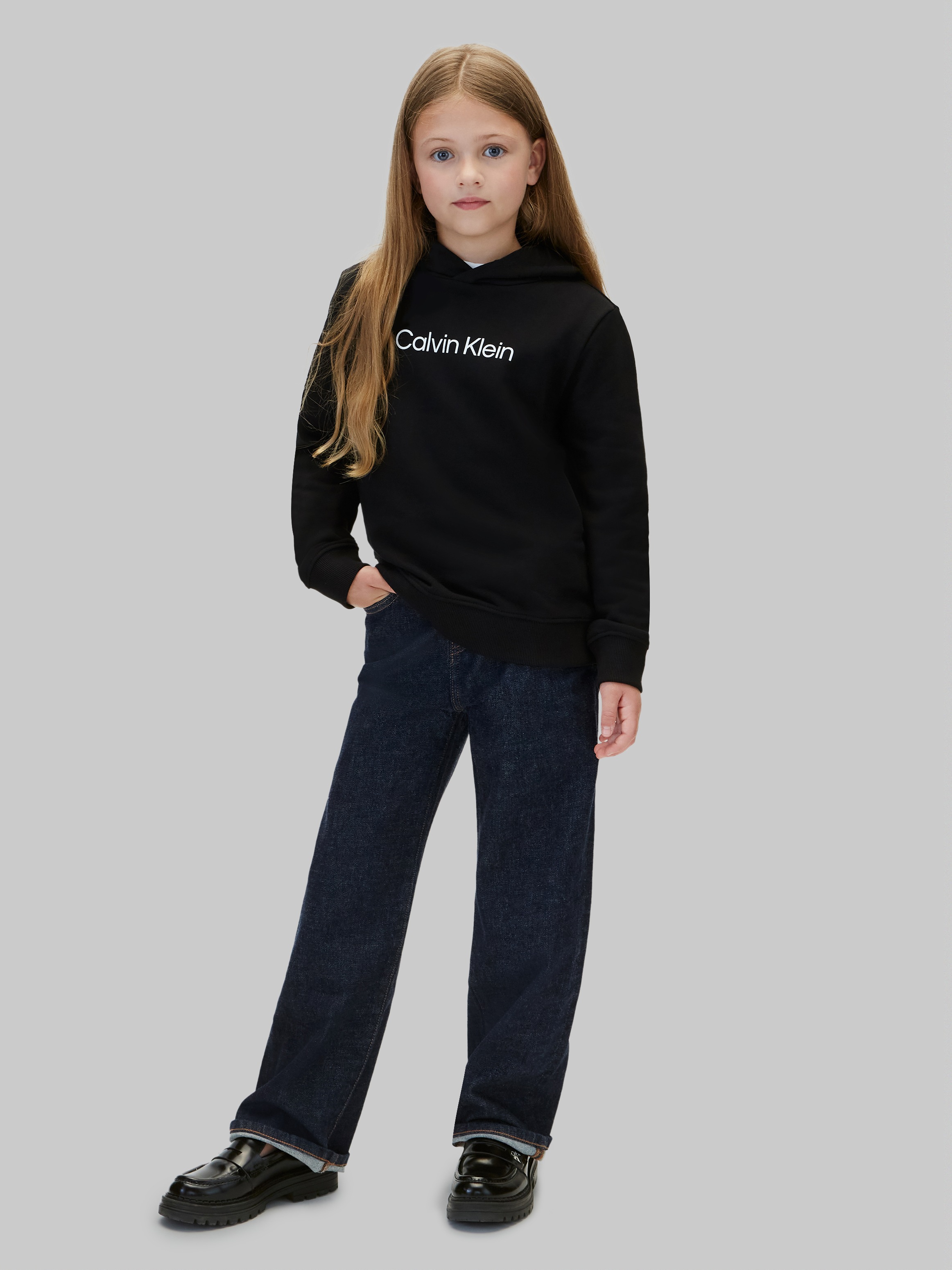 Calvin Klein Kapuzensweatshirt »LOGO REGULAR TERRY HOODIE«, Regular fit, Logoschriftzug
