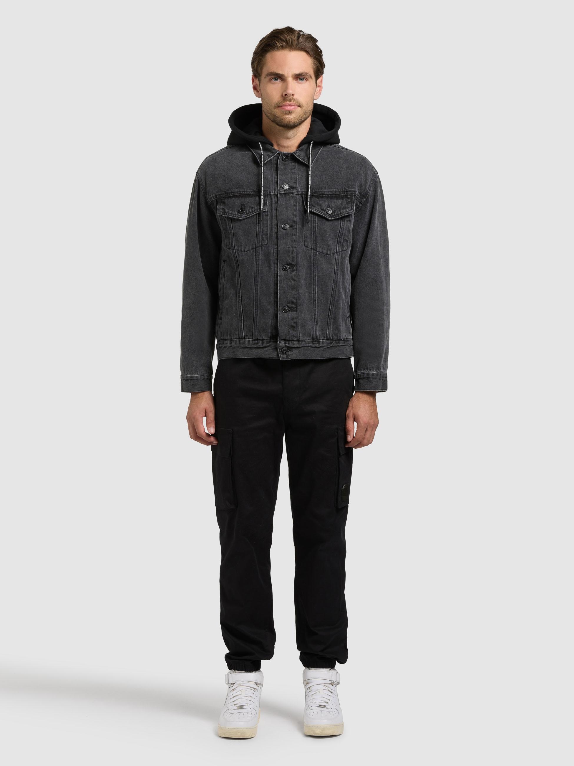 khujo Jeansjacke »Jeansjacke Jokin« mit Kapuze Herren Denim-Jacke mit Sweat-Kapuze