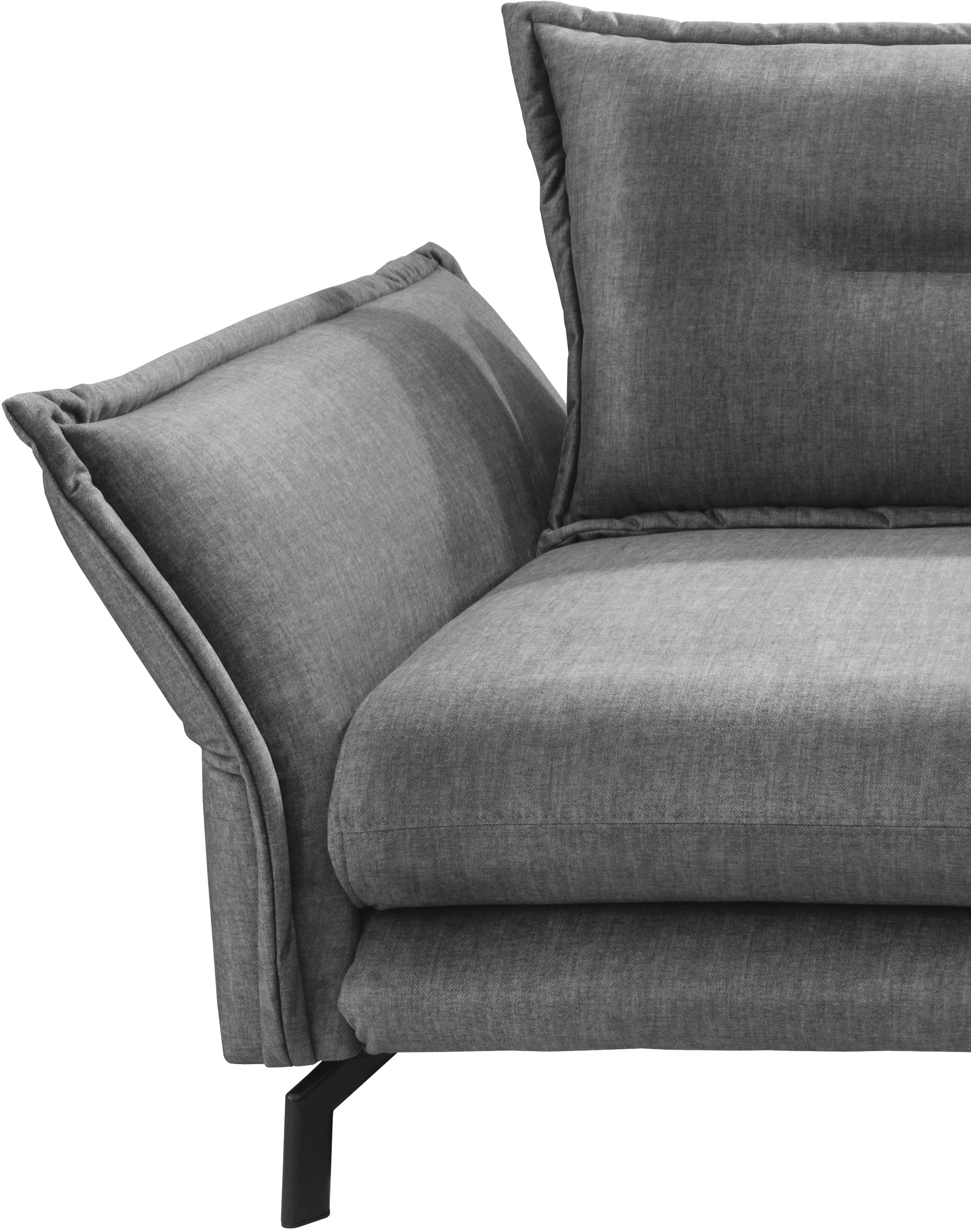 Home affaire 3-Sitzer »LAVA Breite 198 cm, modern und elegant, aktuelle Kissenoptik, bequem« Armlehnen verstellbar